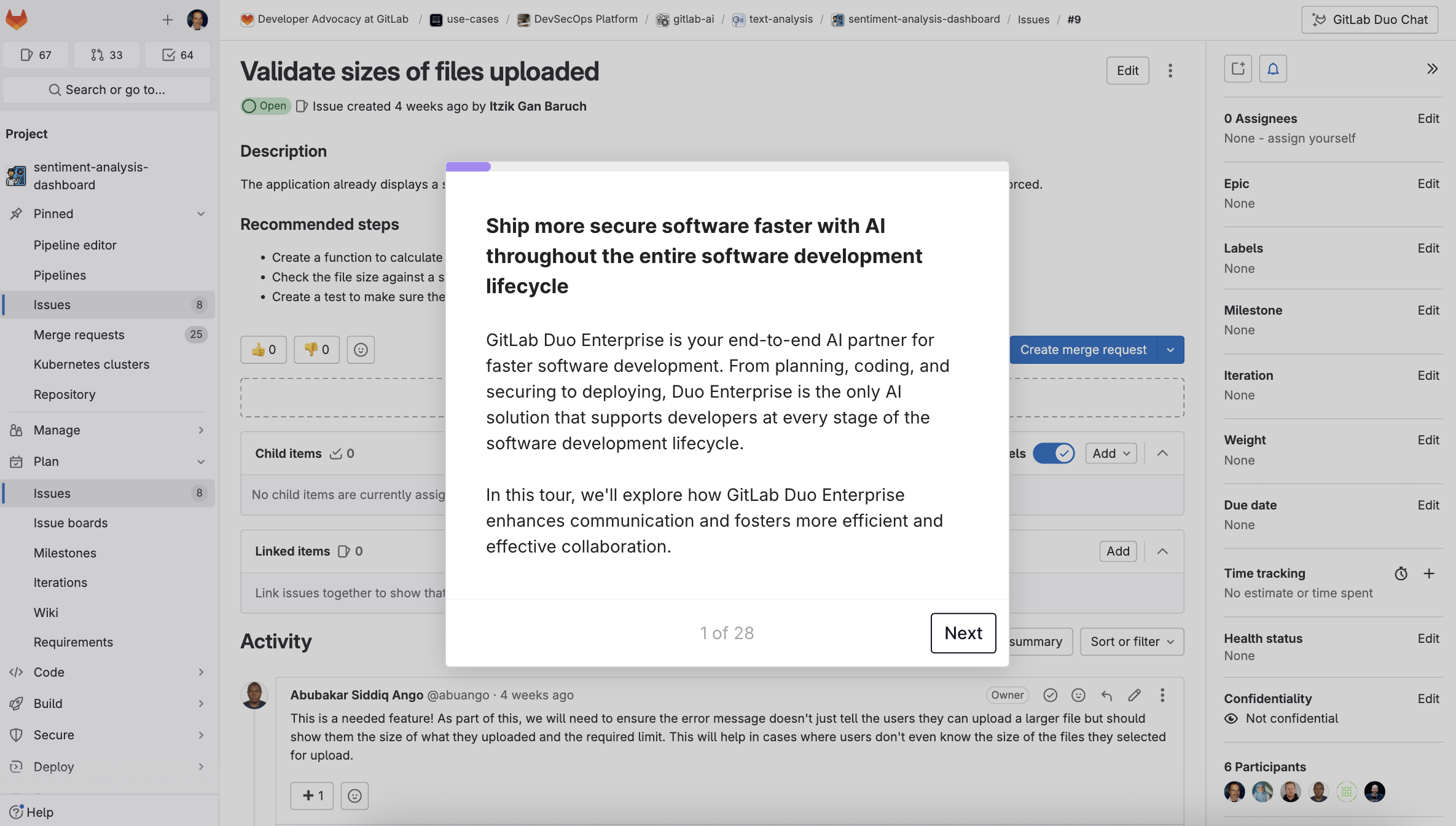 GitLab Vulnerability Report Product Tour
