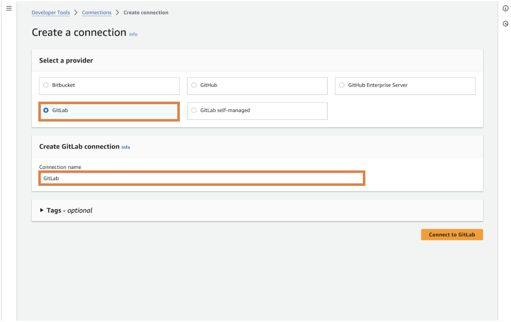 CodeStar Connections setup