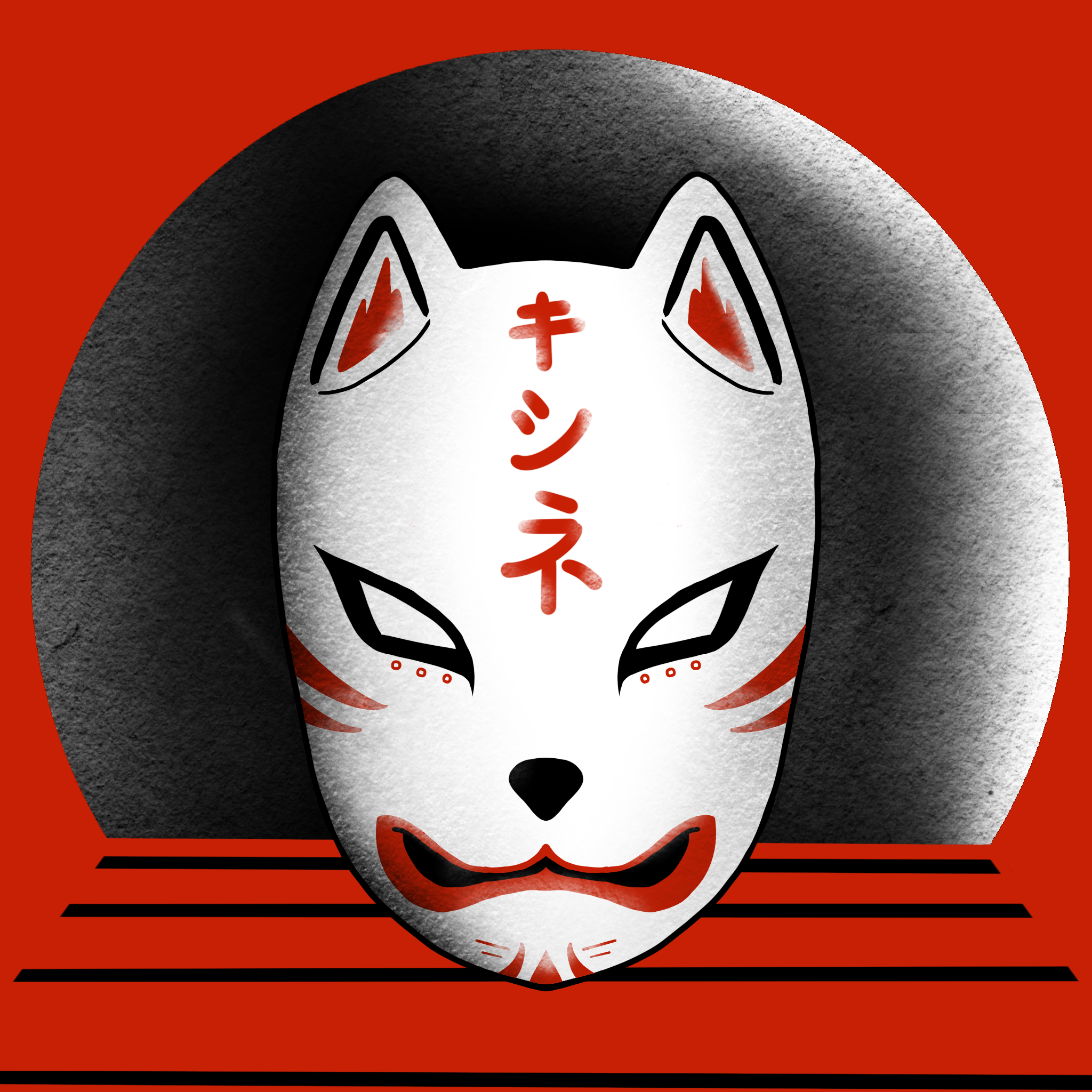 Kitsune Mask Background