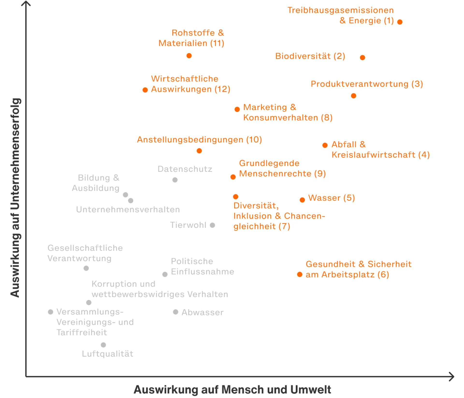 Infografik Wesentlichkeitsanalyse