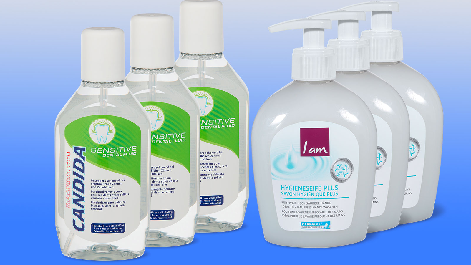 Ces flacons de la gamme cosmétique de Migros contiennent du PET issu de CO2.