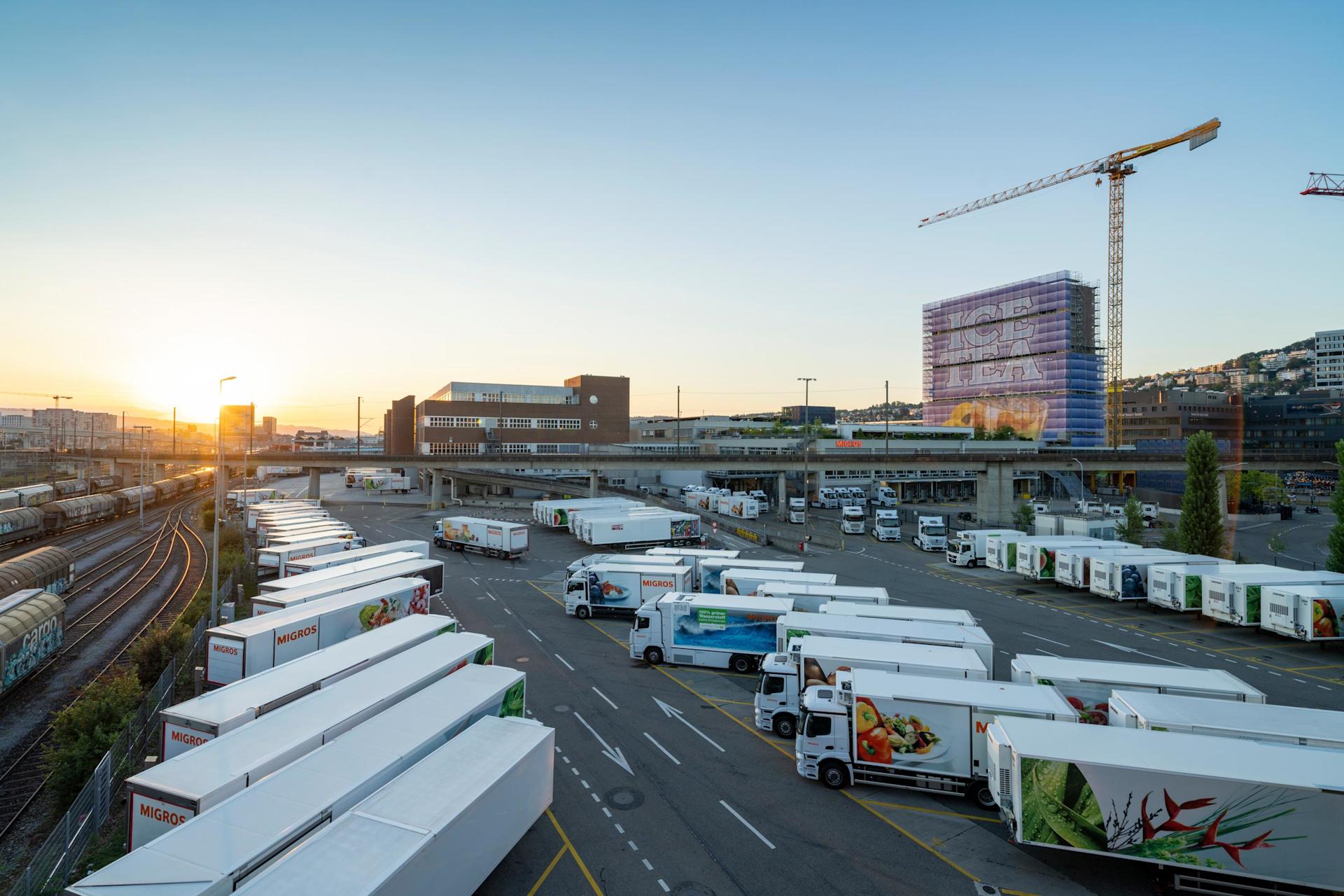 LKW-Flotte der Genossenschaft Migros Zürich