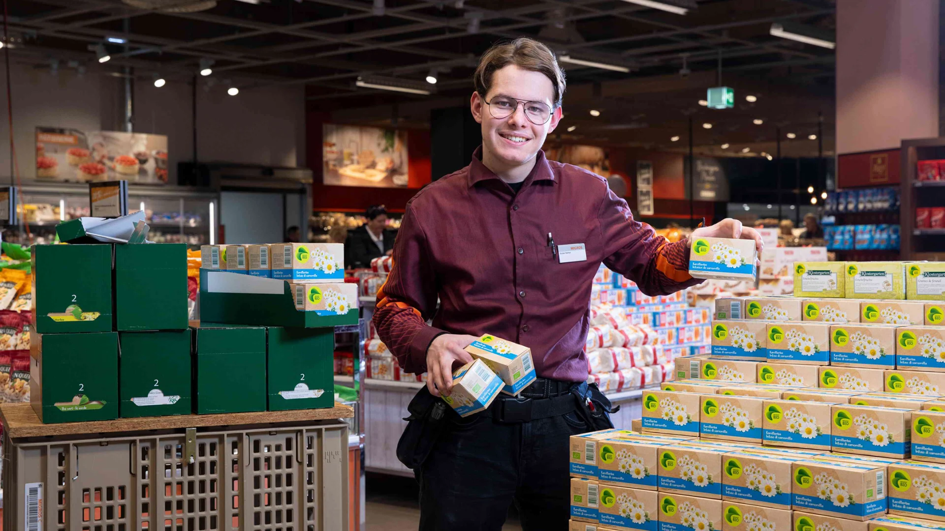 Nathan Gruber im Supermarkt