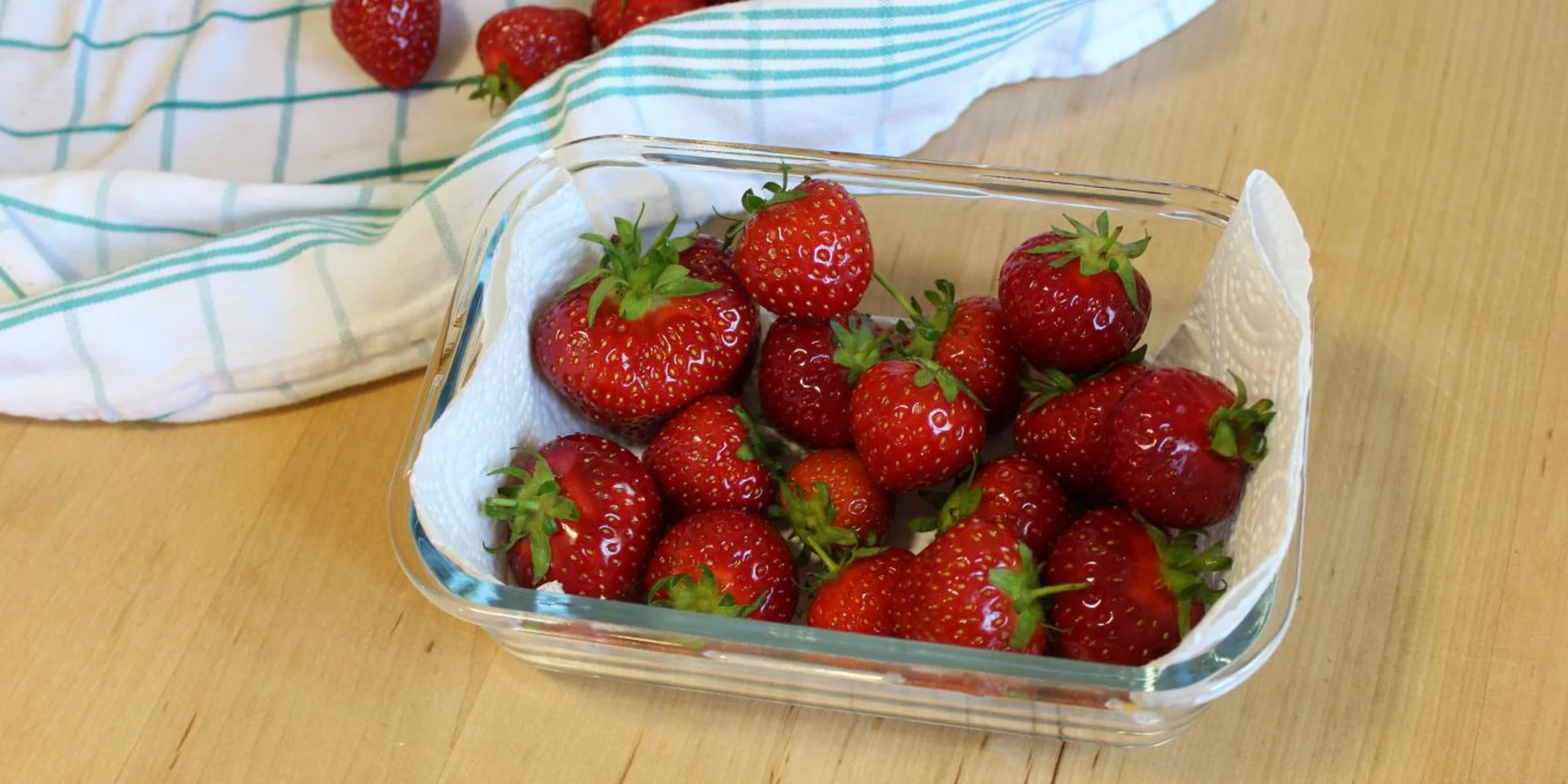 Store strawberries in a bowl