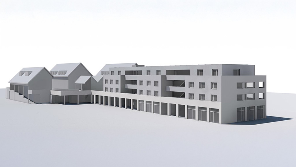 3D-Zeichnung Neubau Migros-Langwiesen