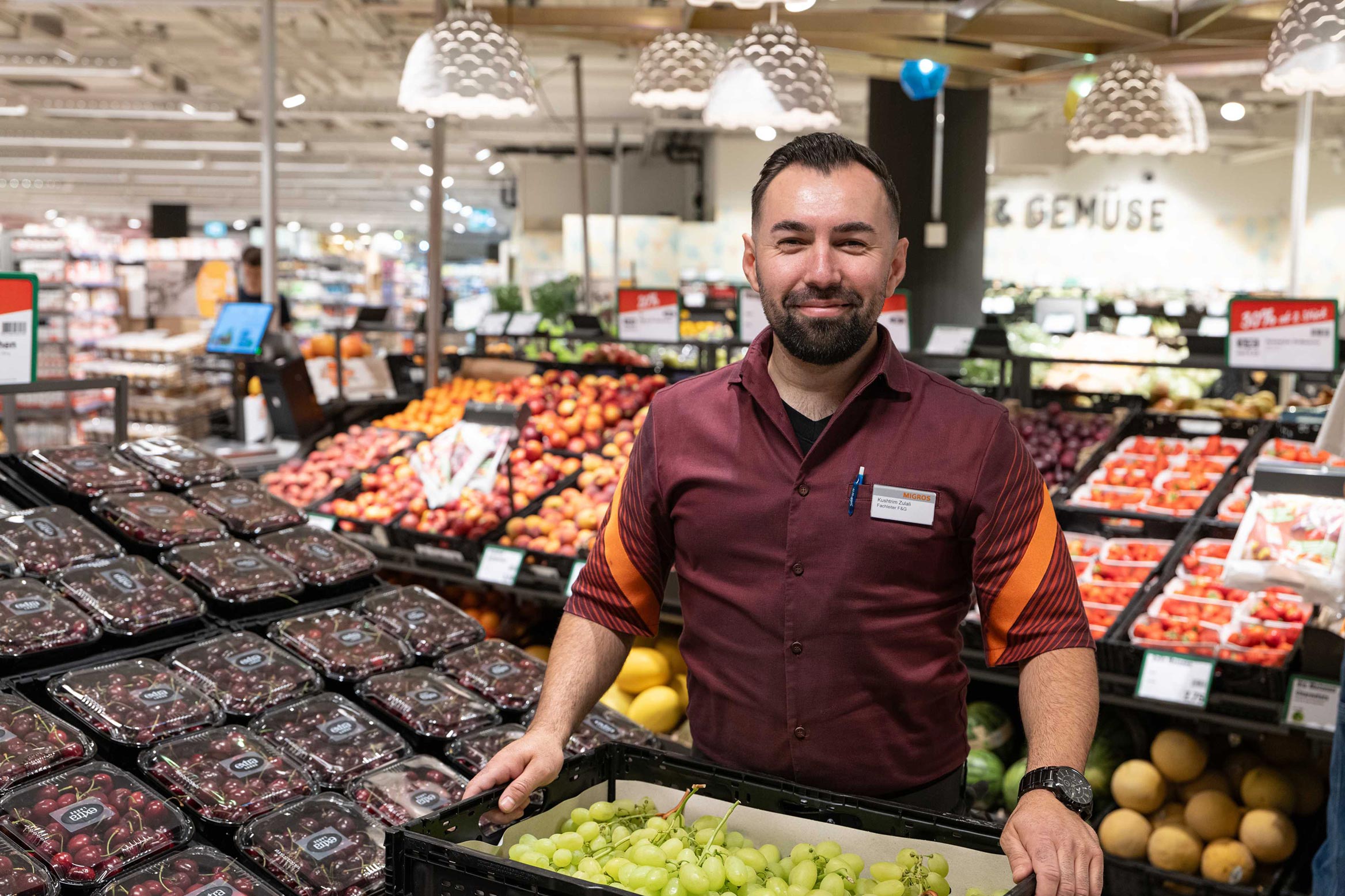 Kushtrim Zulali nel reparto frutta