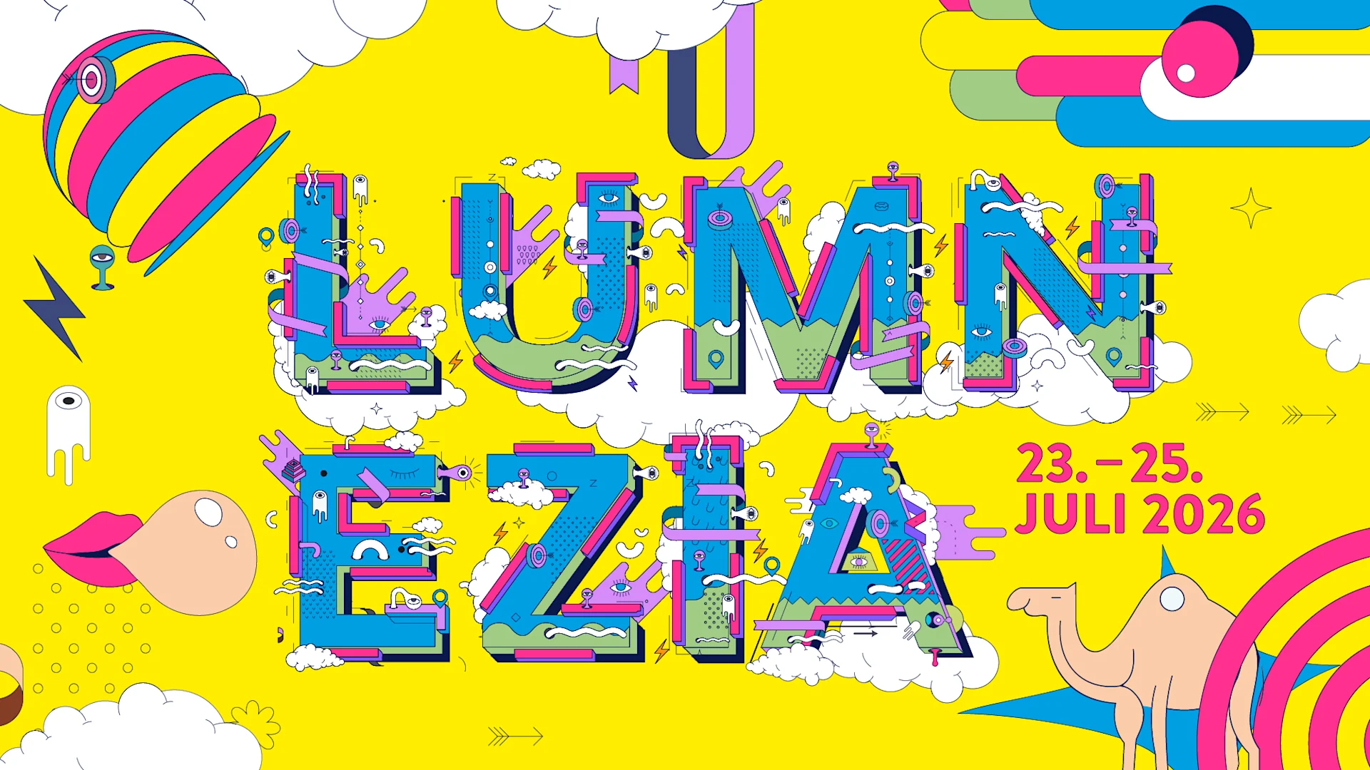 Illustration mit den Daten und dem Programm des Open Air Lumnezia