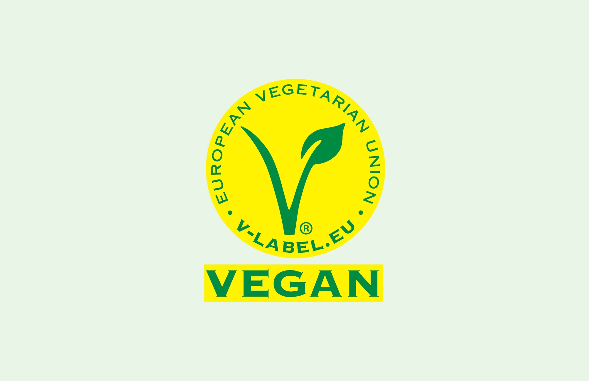 Le V-Label végane est garant d’ingrédients et de composants exclusivement véganes.  Logo V-Label végane