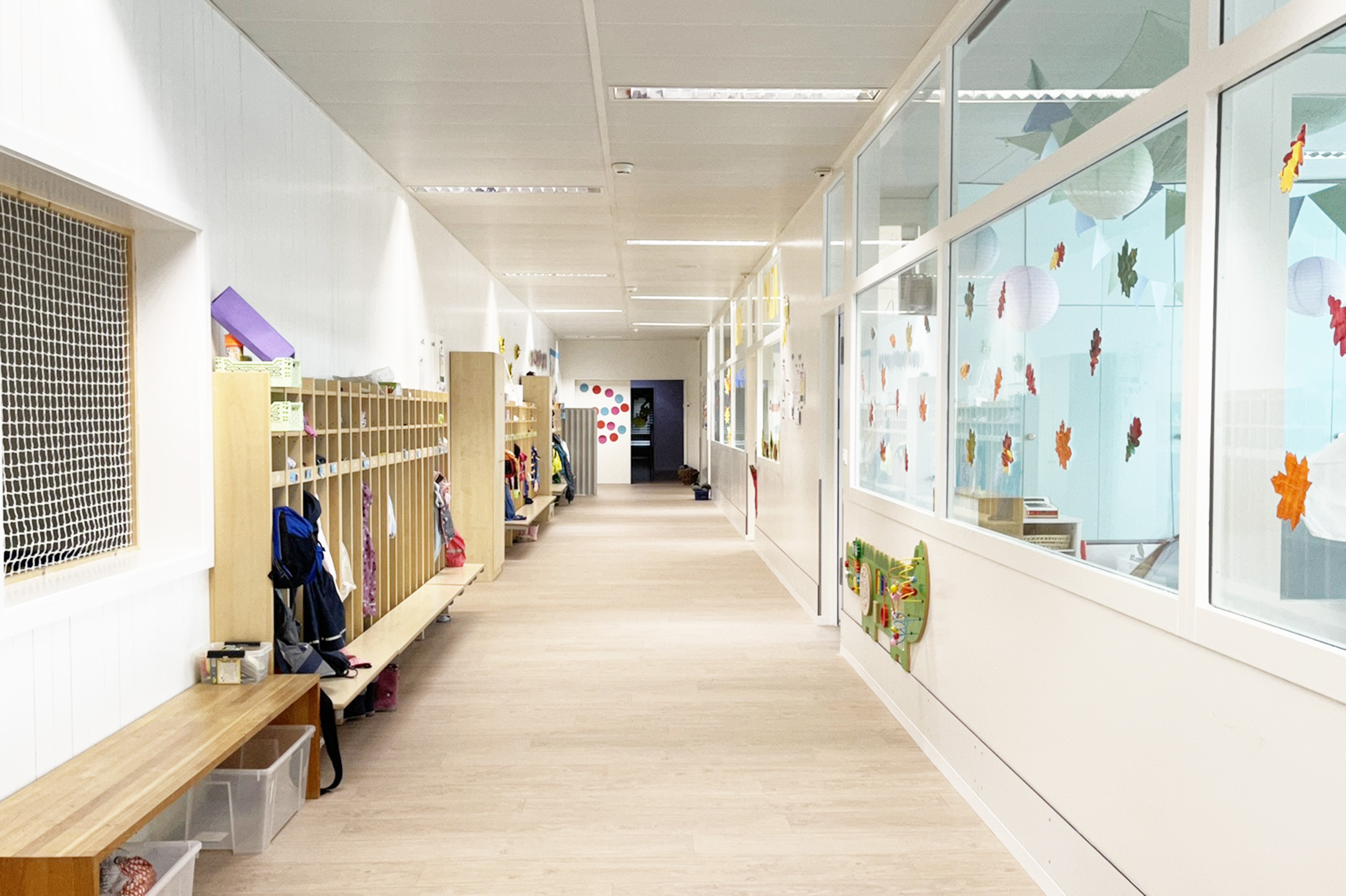 Gang in der Kinderkrippe Wirbelschloss