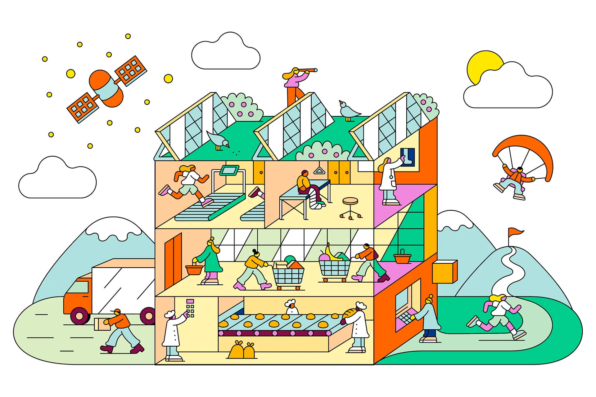 Illustration zur Migros-Gruppe