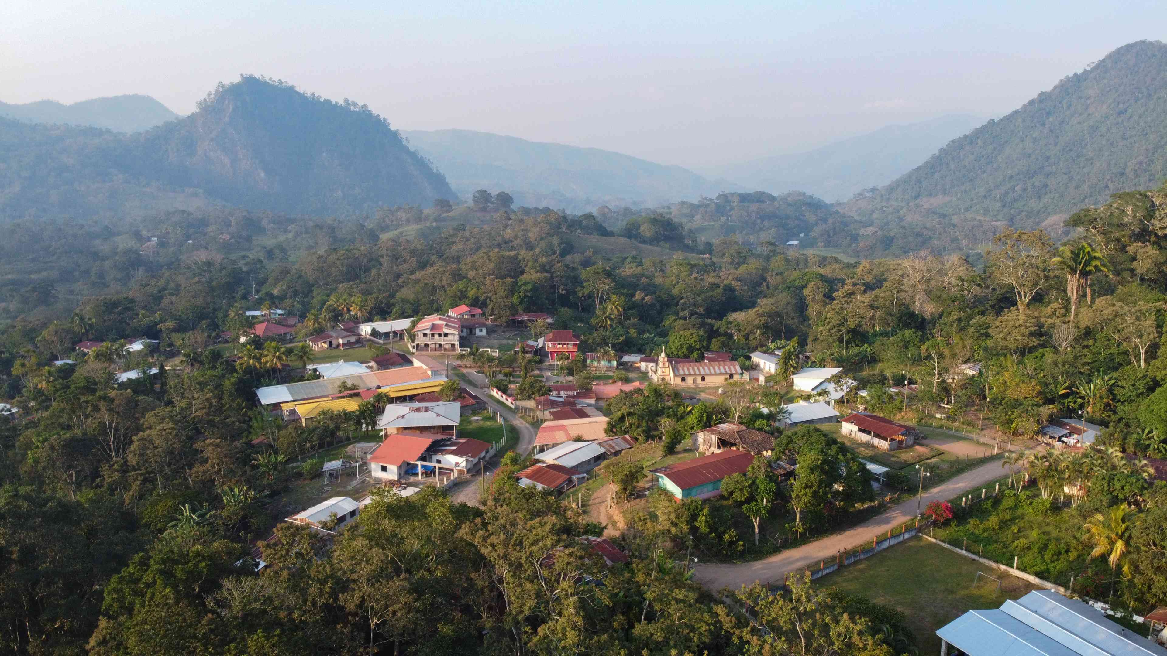 Das Dorf La Laguna aus der Vogelperspektive.