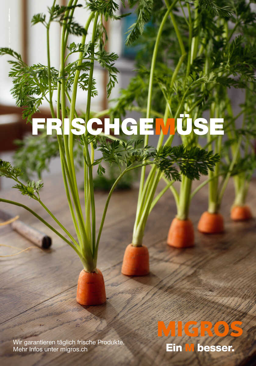 Publicité Migros de 2009 pour les carottes bio