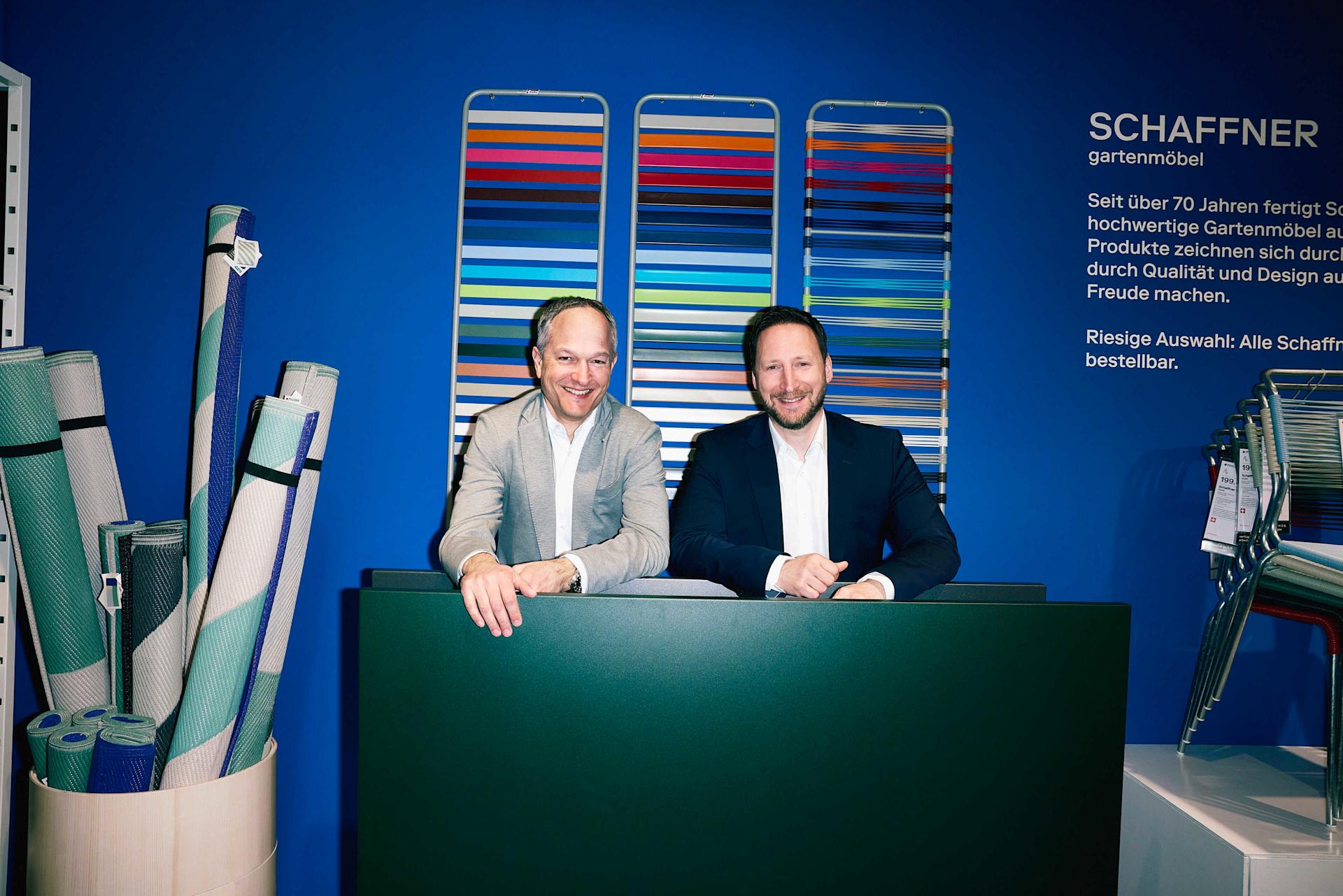Ritratto di Philipp Agustoni (attuale CEO) e Manuel Landolt (attuale COO di Migros Fachmarkt AG)