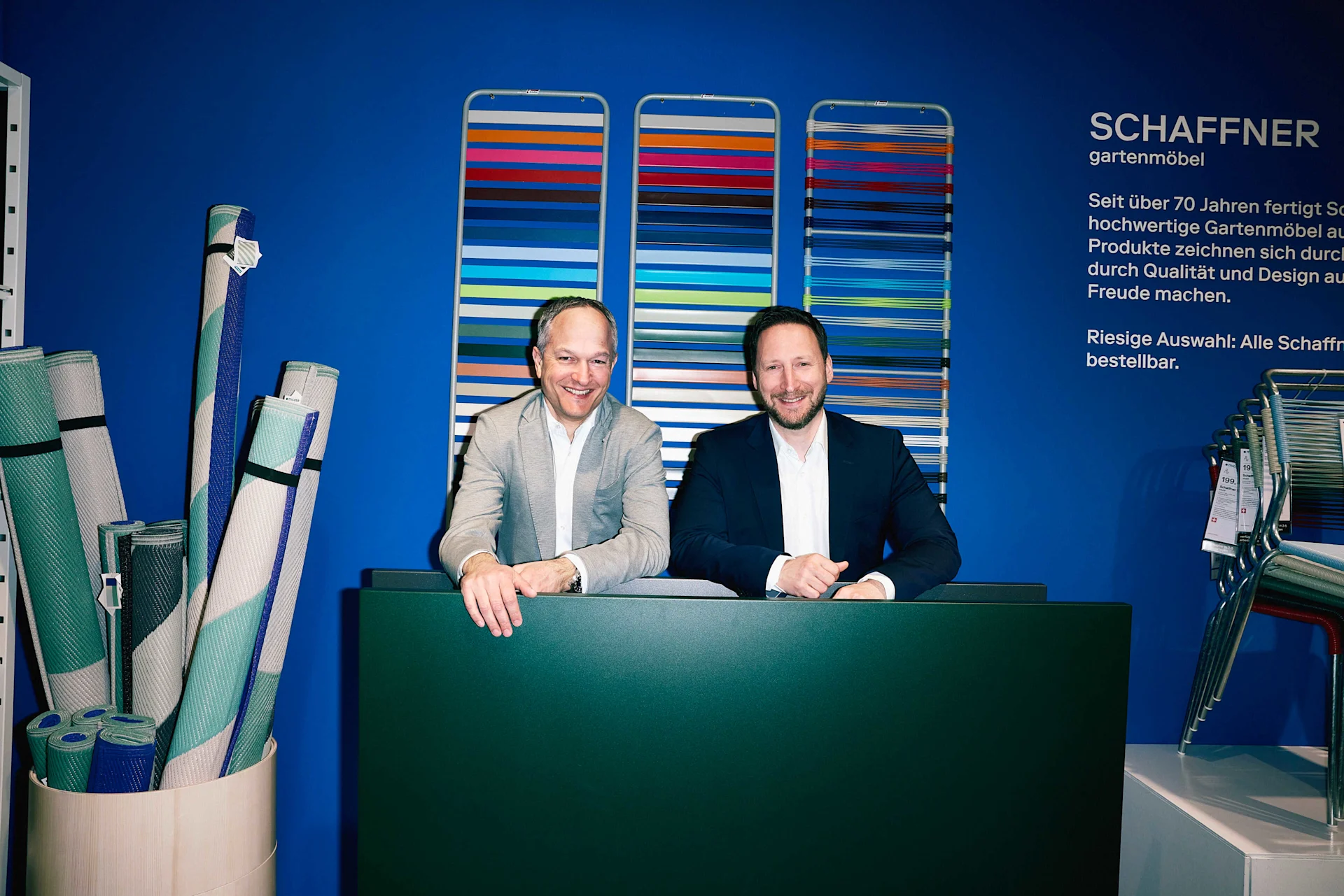 Ritratto di Philipp Agustoni (attuale CEO) e Manuel Landolt (attuale COO di Migros Fachmarkt AG)