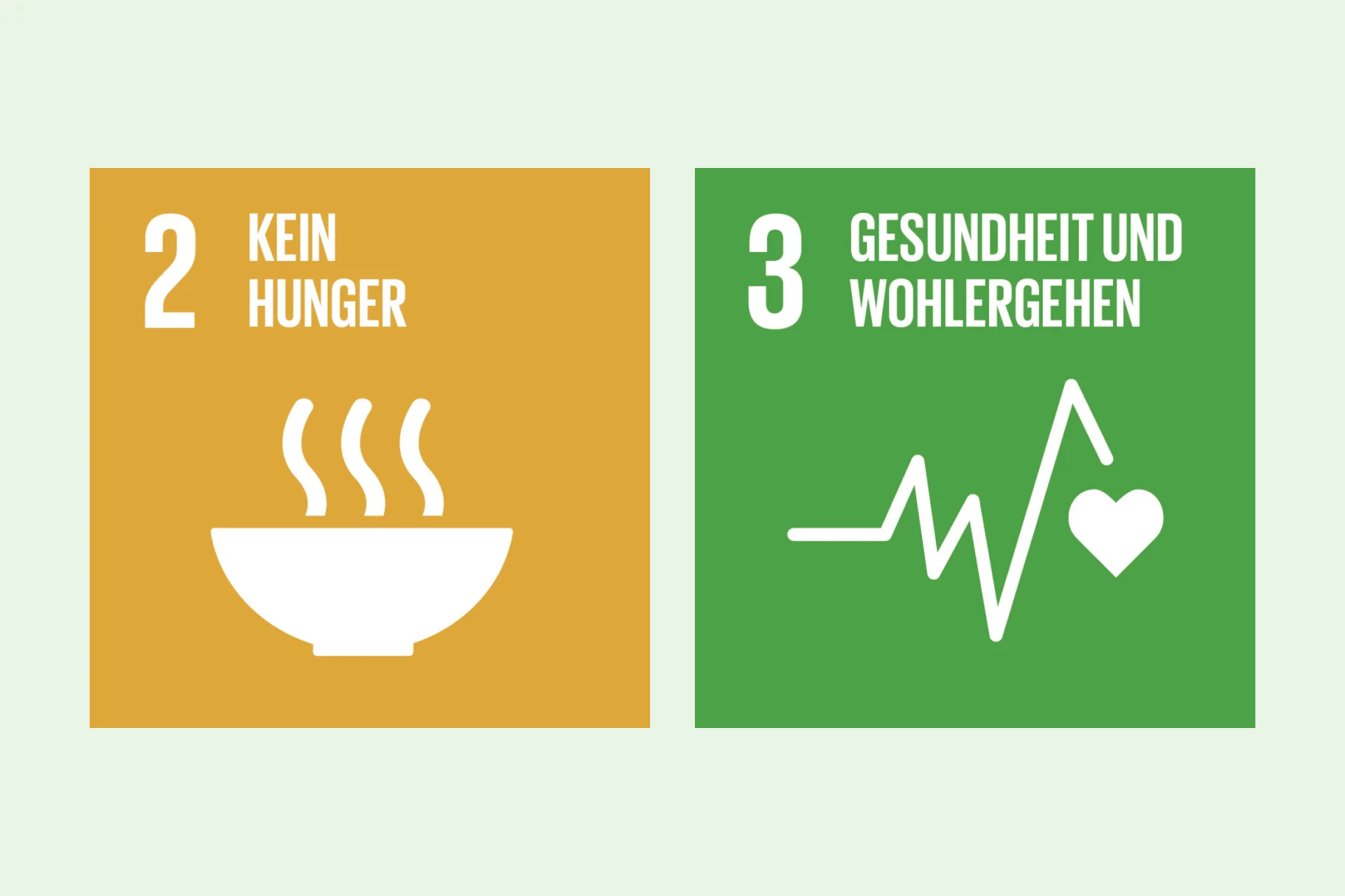 Infografik SDG 2, 3