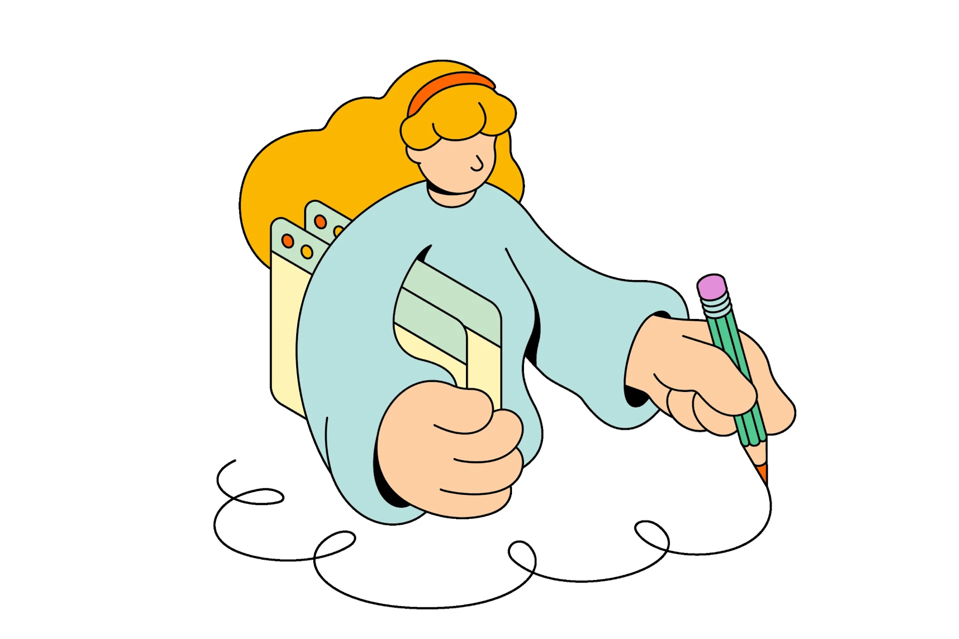 Illustrazione per aiuto e contatto