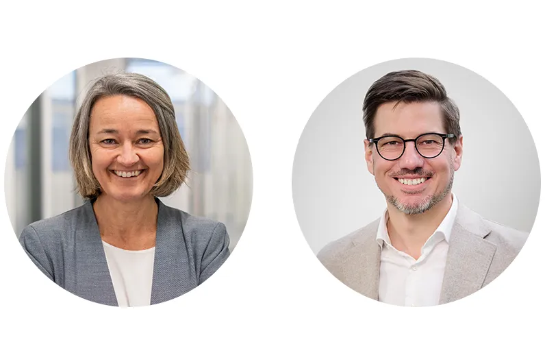 Portrait de la Présidente du Conseil d'Administration - Sophie Dubuis et du Directeur Général Migros Genève - Grégory Décaillet