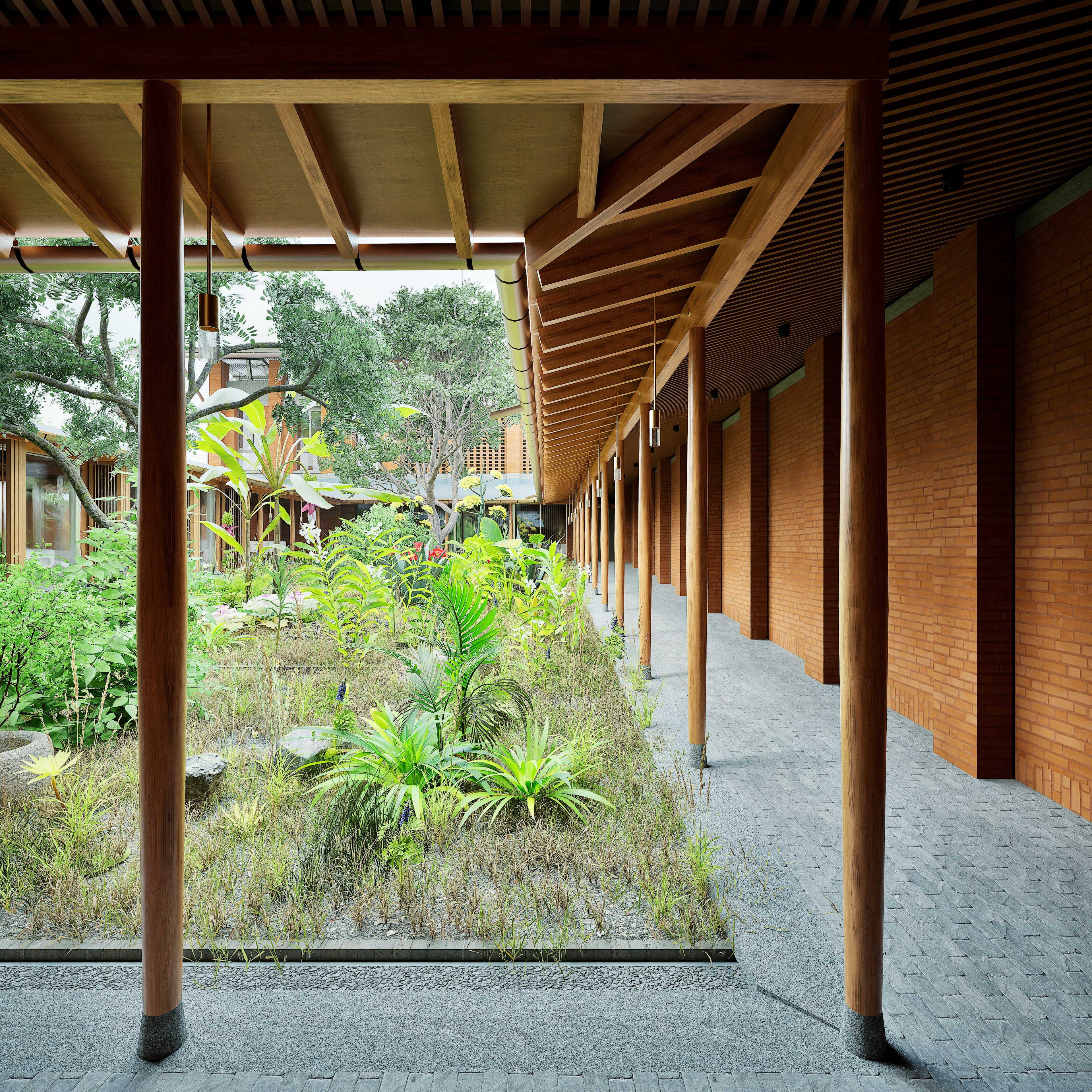 Eine Visualisierung der Botschaft in Kamerun, gebaut mit Oxara-Zementersatz