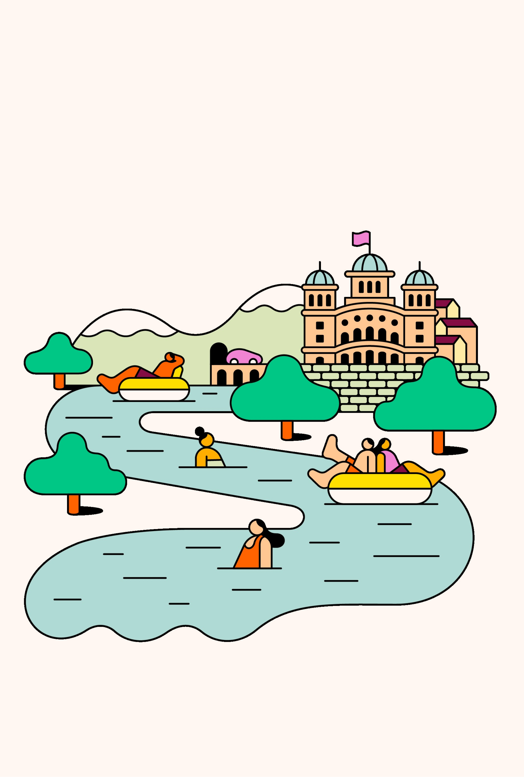 Illustration von der Aare