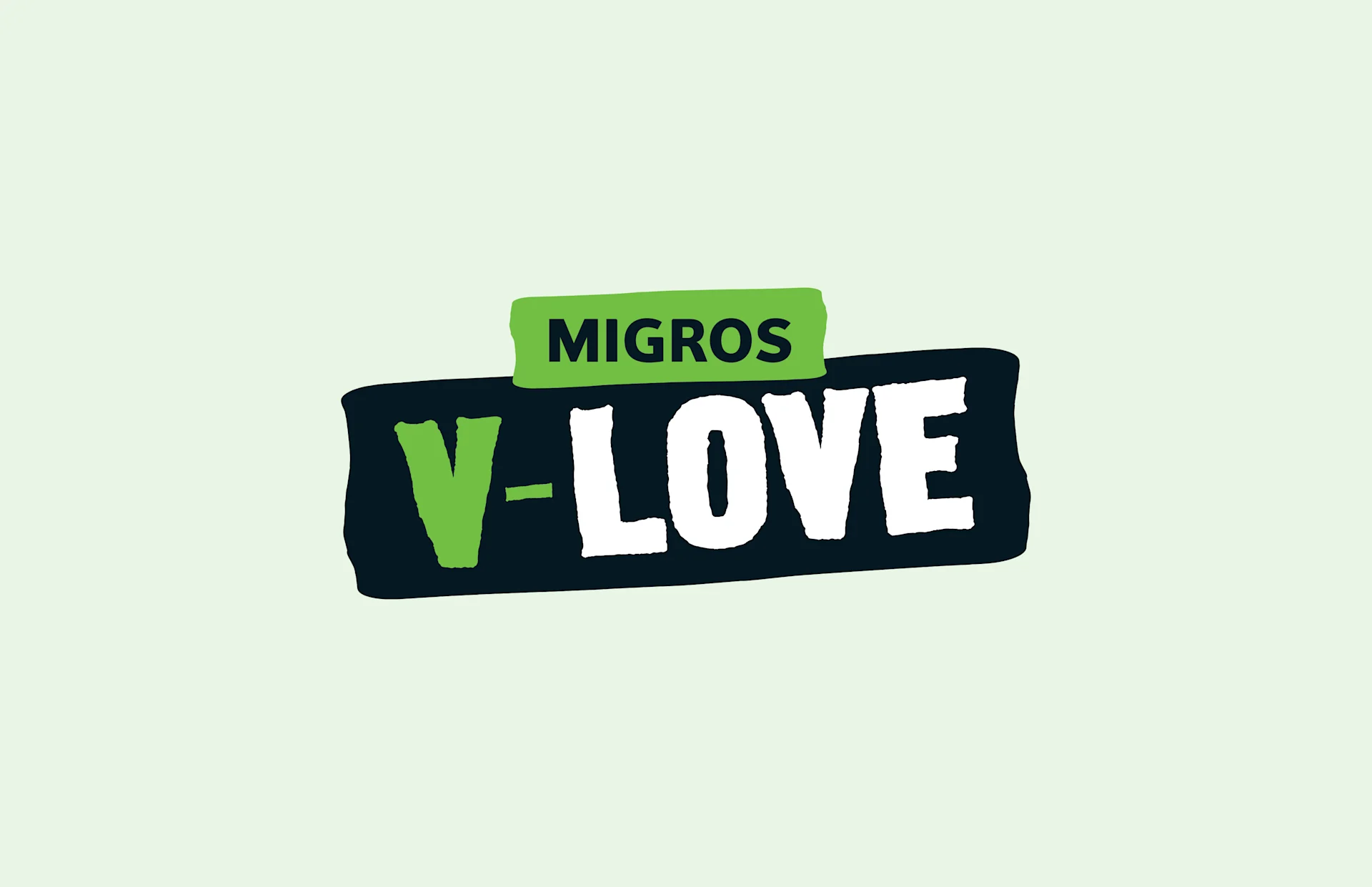 Les produits V-Love permettent une alimentation d’origine végétale simple et variée. Logo V-Love