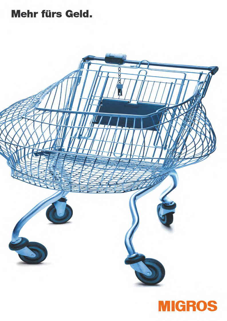 Affiche Migros «plus pour son argent»: Le caddie a gonflé en 2002