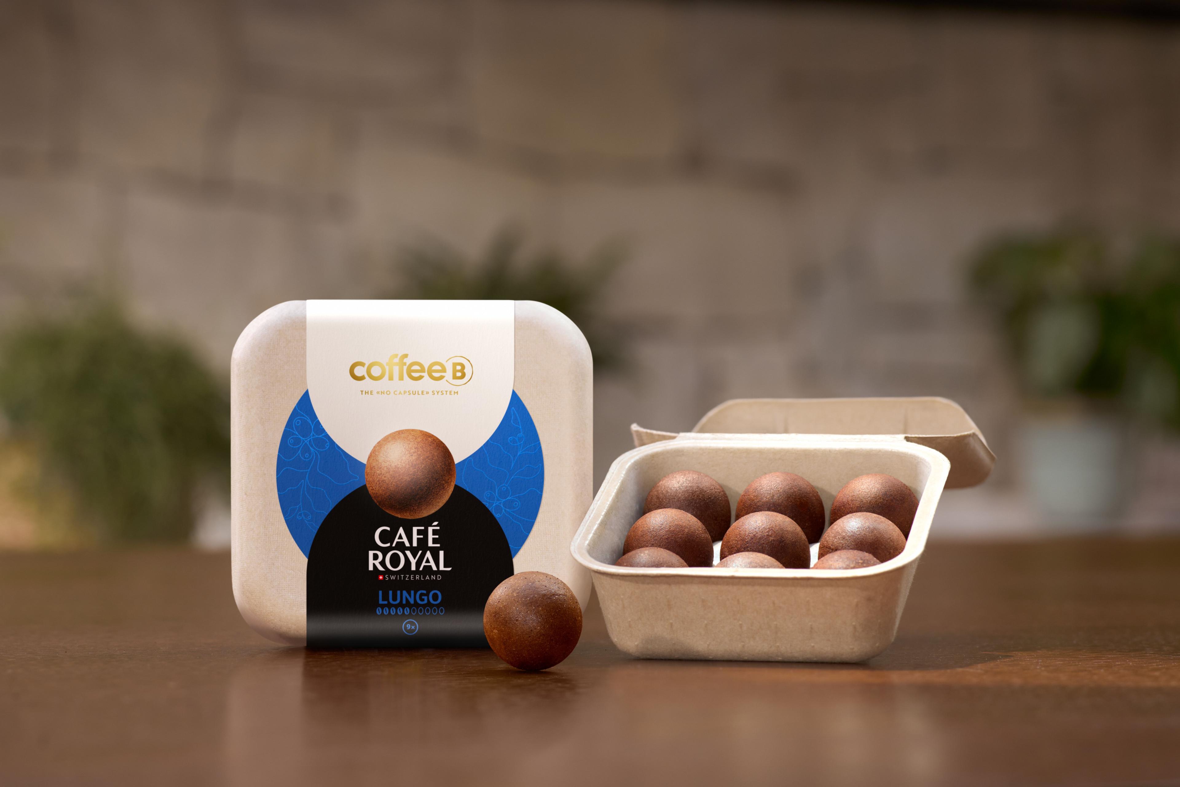 Packshot von CoffeeB Kaffee Balls.
