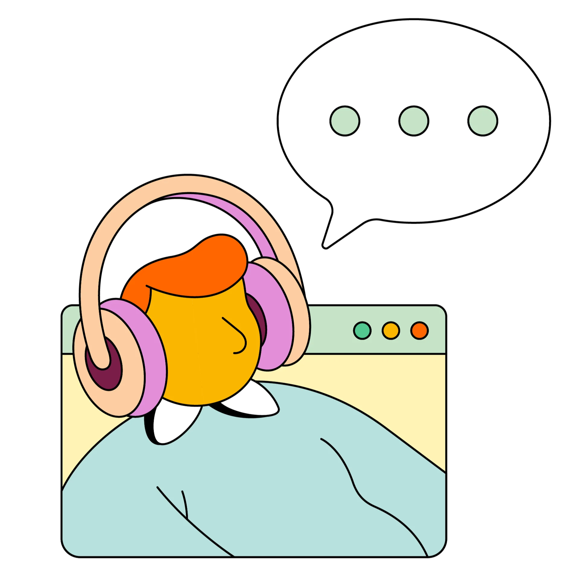 Illustration of the media contact centre
