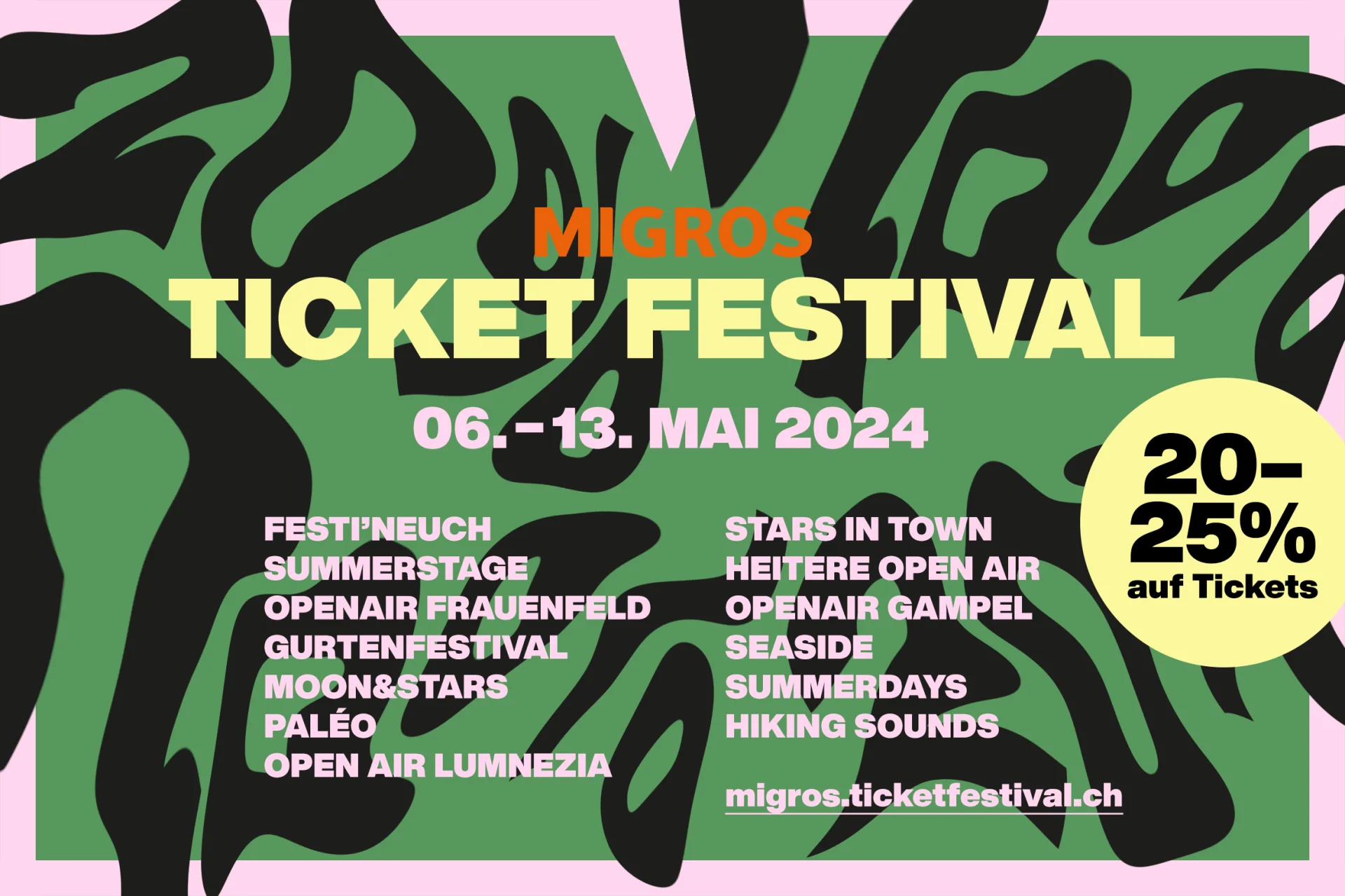Kampagnenillustration zum Migros Ticket Festival