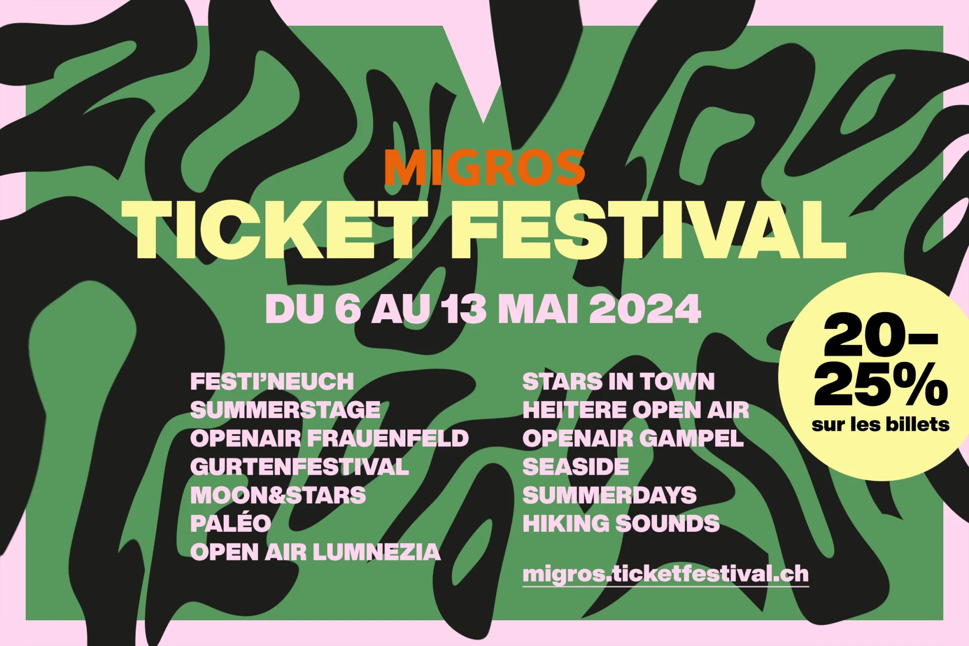 Illustration de la campagne du Migros Ticket Festival