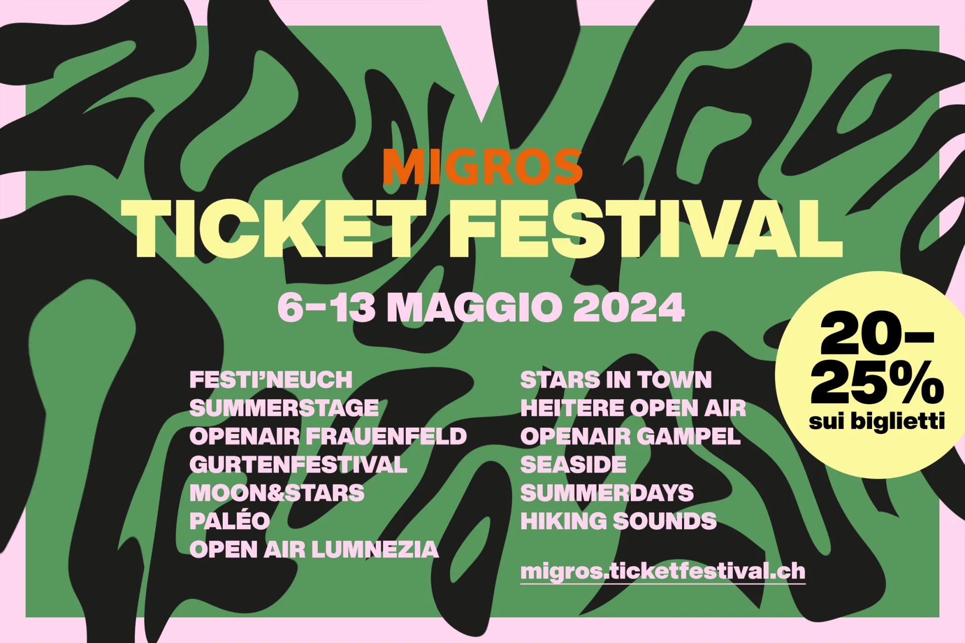 Illustrazione della campagna per il Migros Ticket Festival