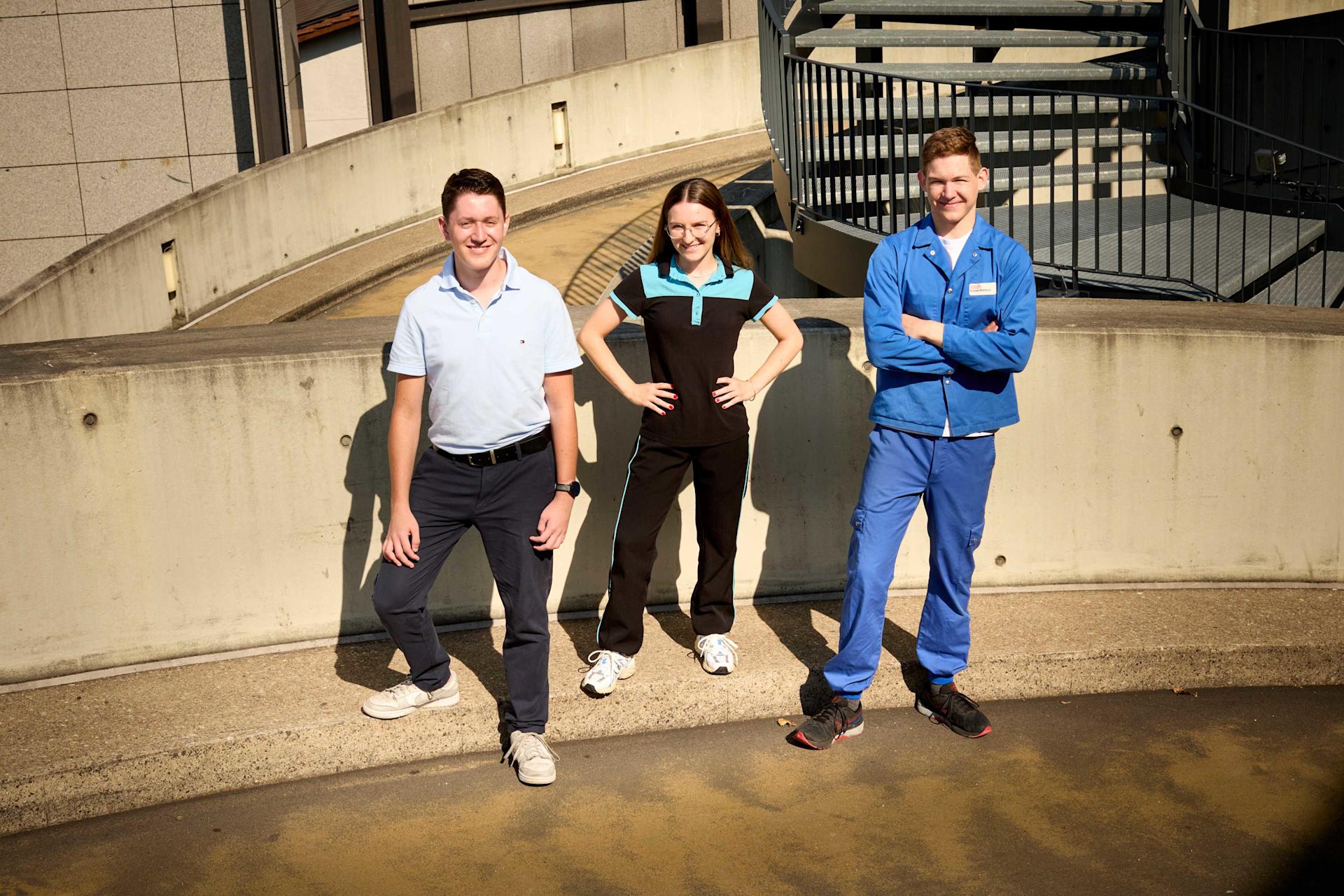 Lenny Angst, Valentina Winkler und Matthias Schuler