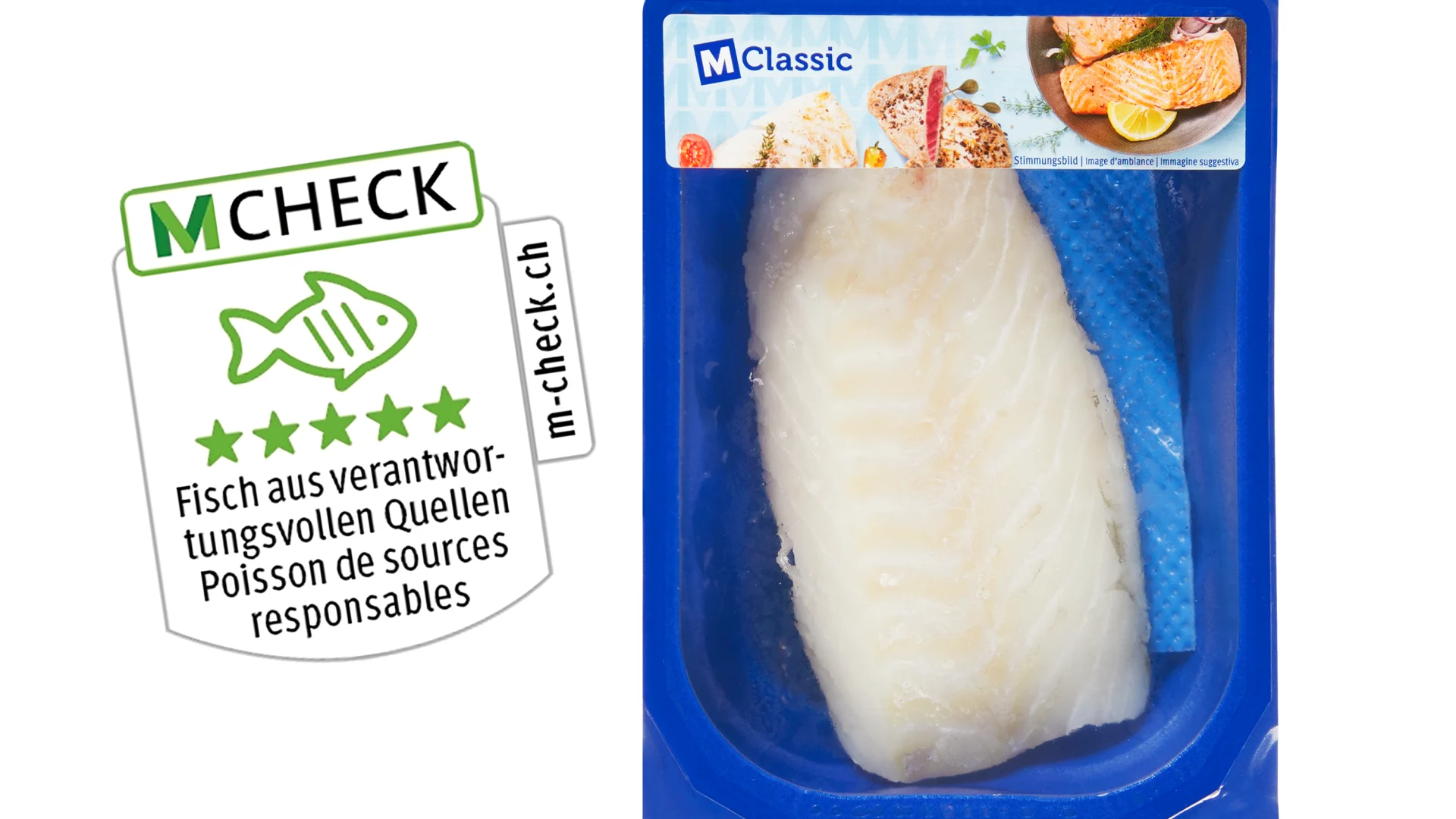 M-Check fish with a rating of five stars.