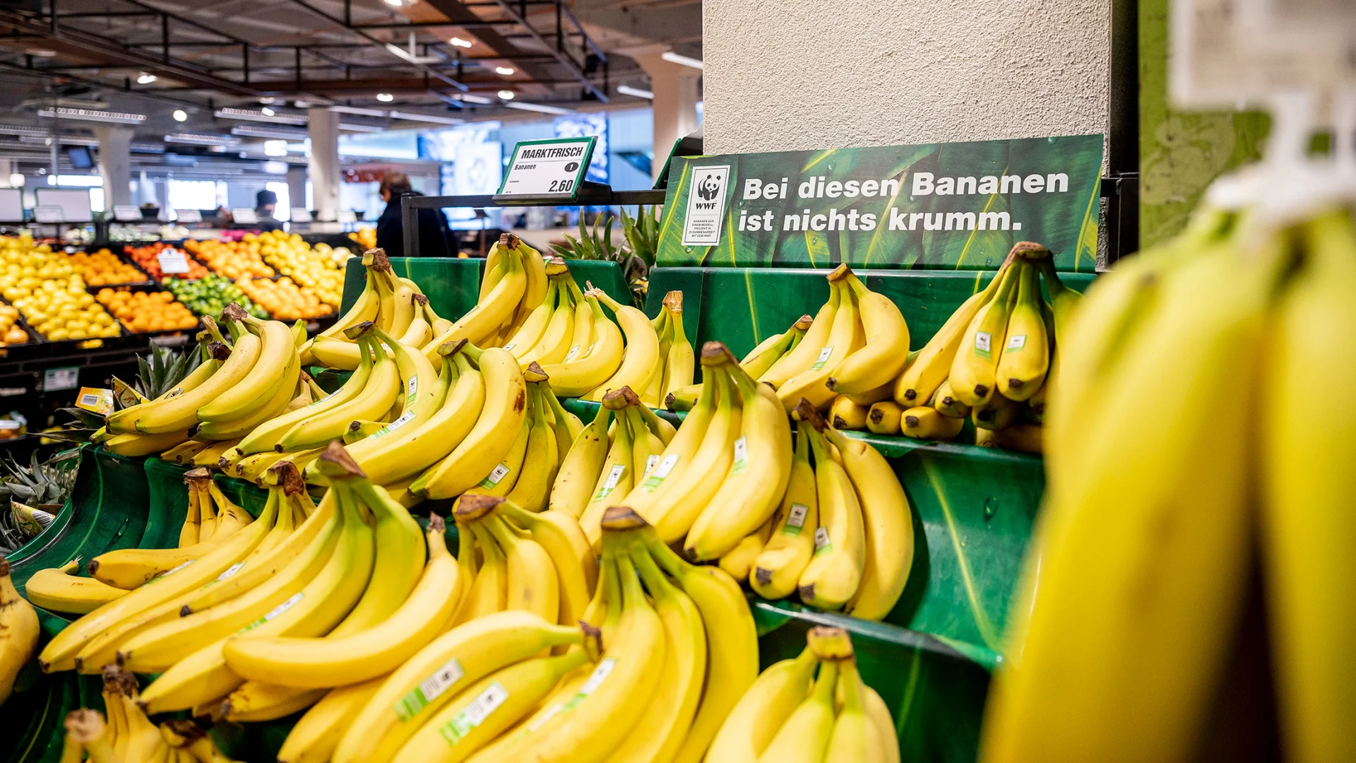 WWF-Bananen in einer Migros-Filiale.