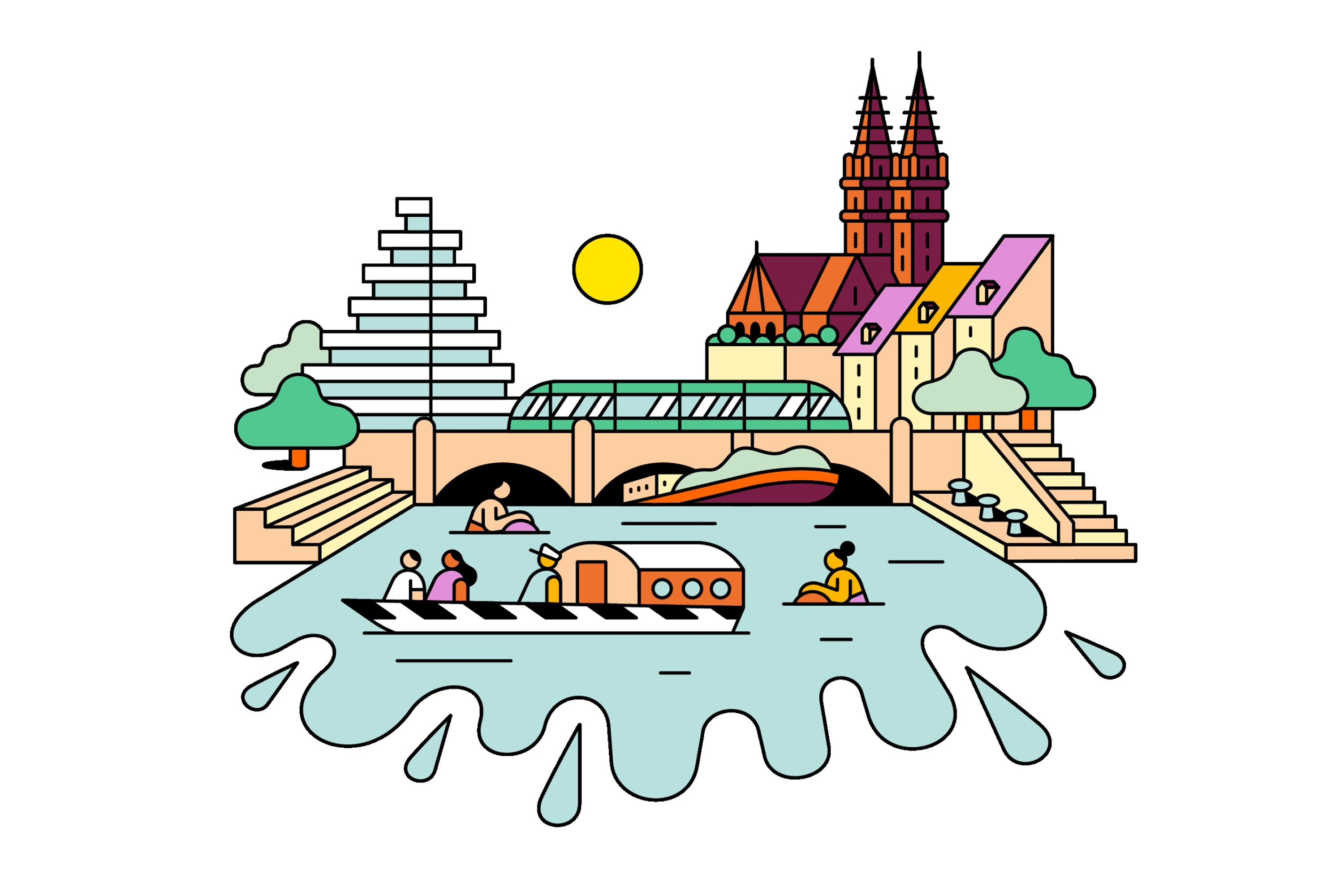 Illustrazione delle attrazioni di Basilea