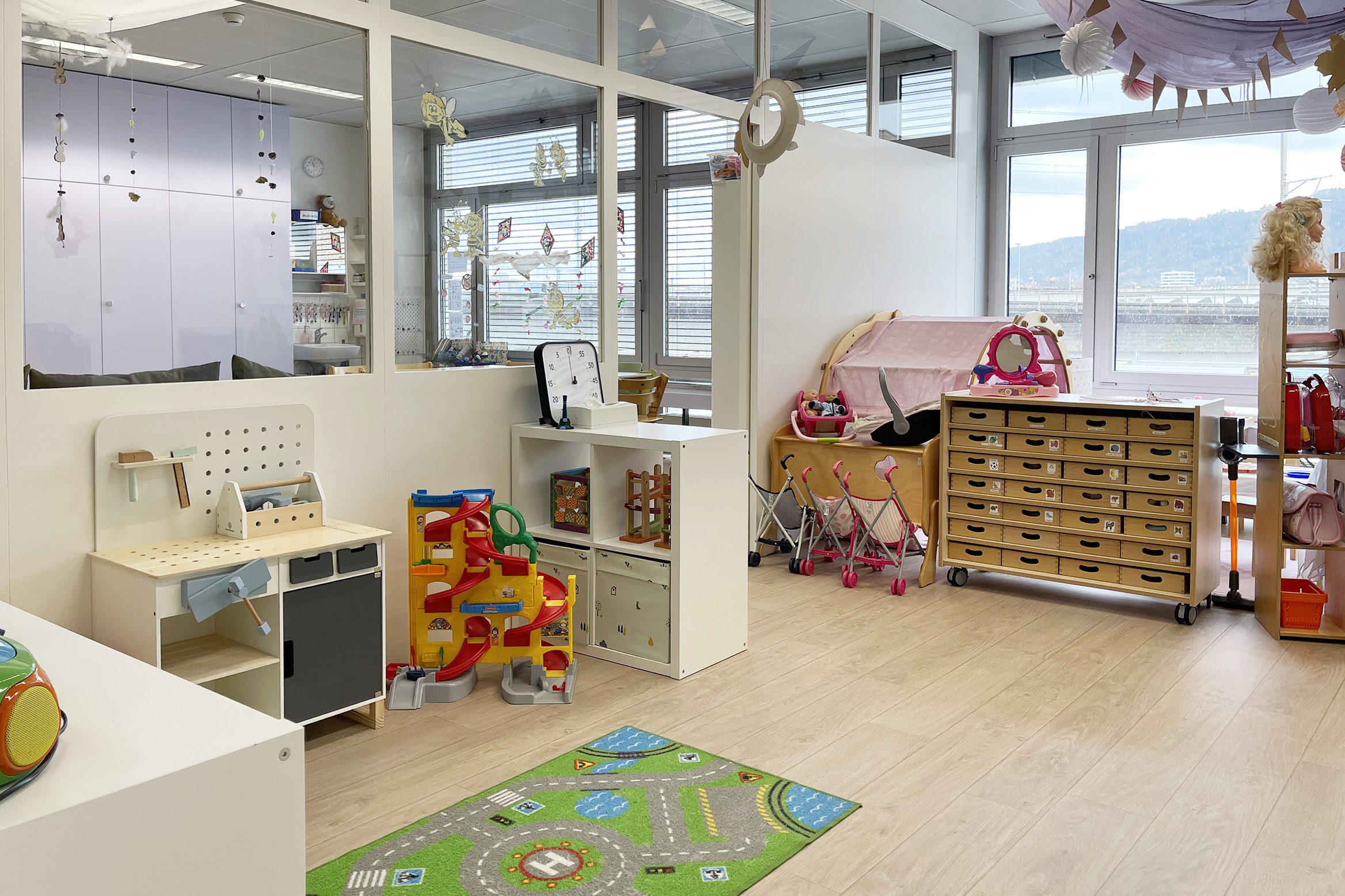 Spielzimmer in der Kinderkrippe Wirbelschloss