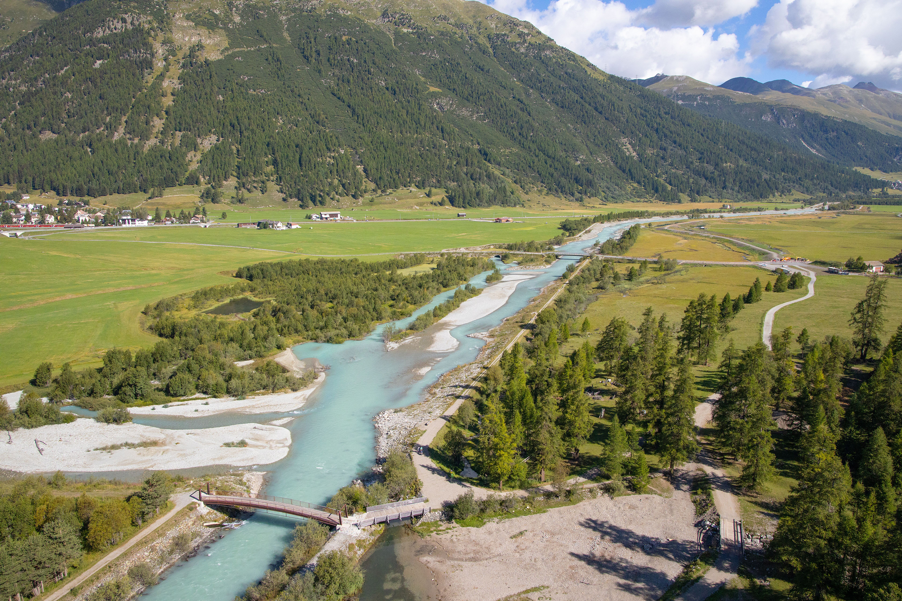 Der Fluss Inn nach der Renaturalisierung
