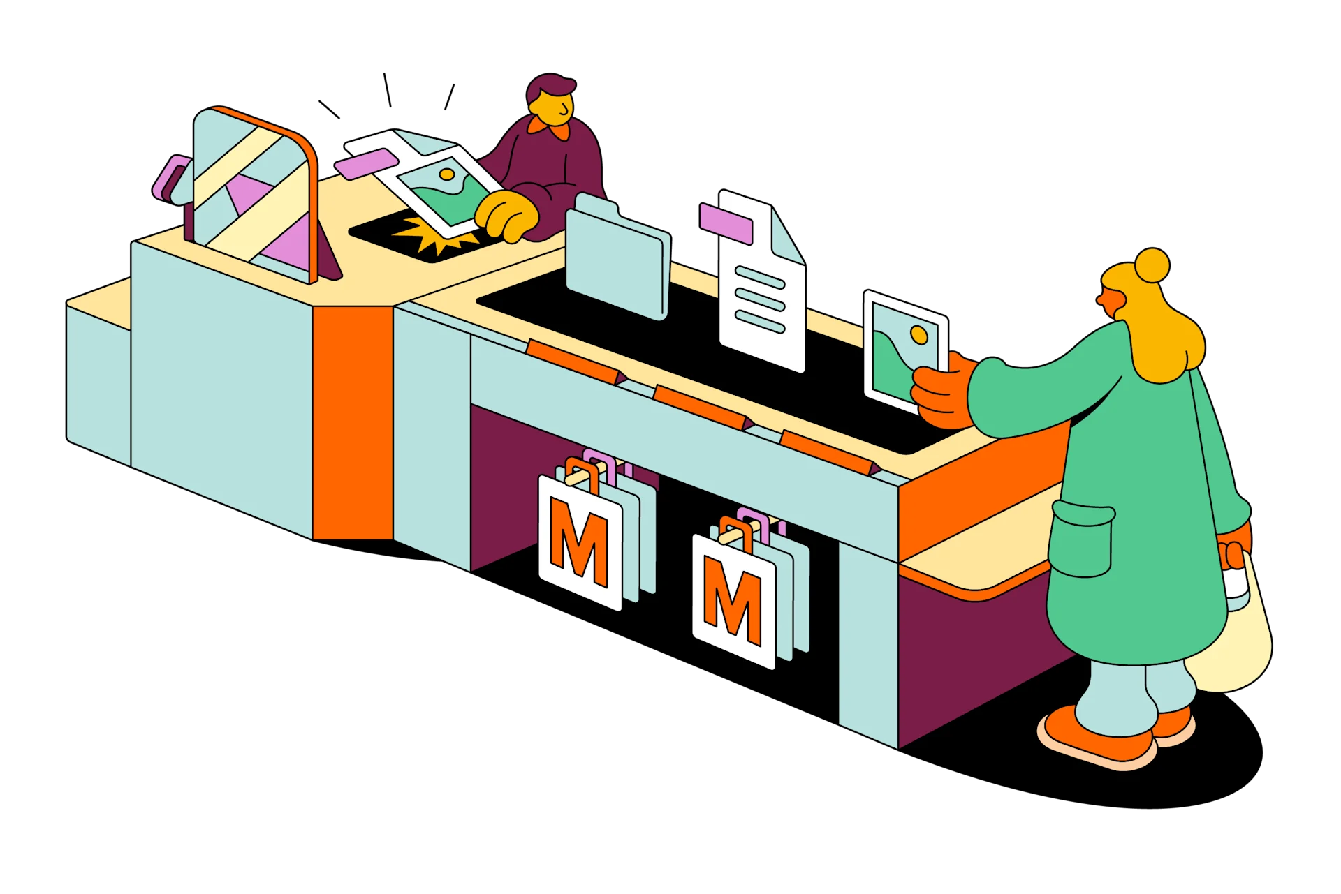 Illustrazione per il centro media