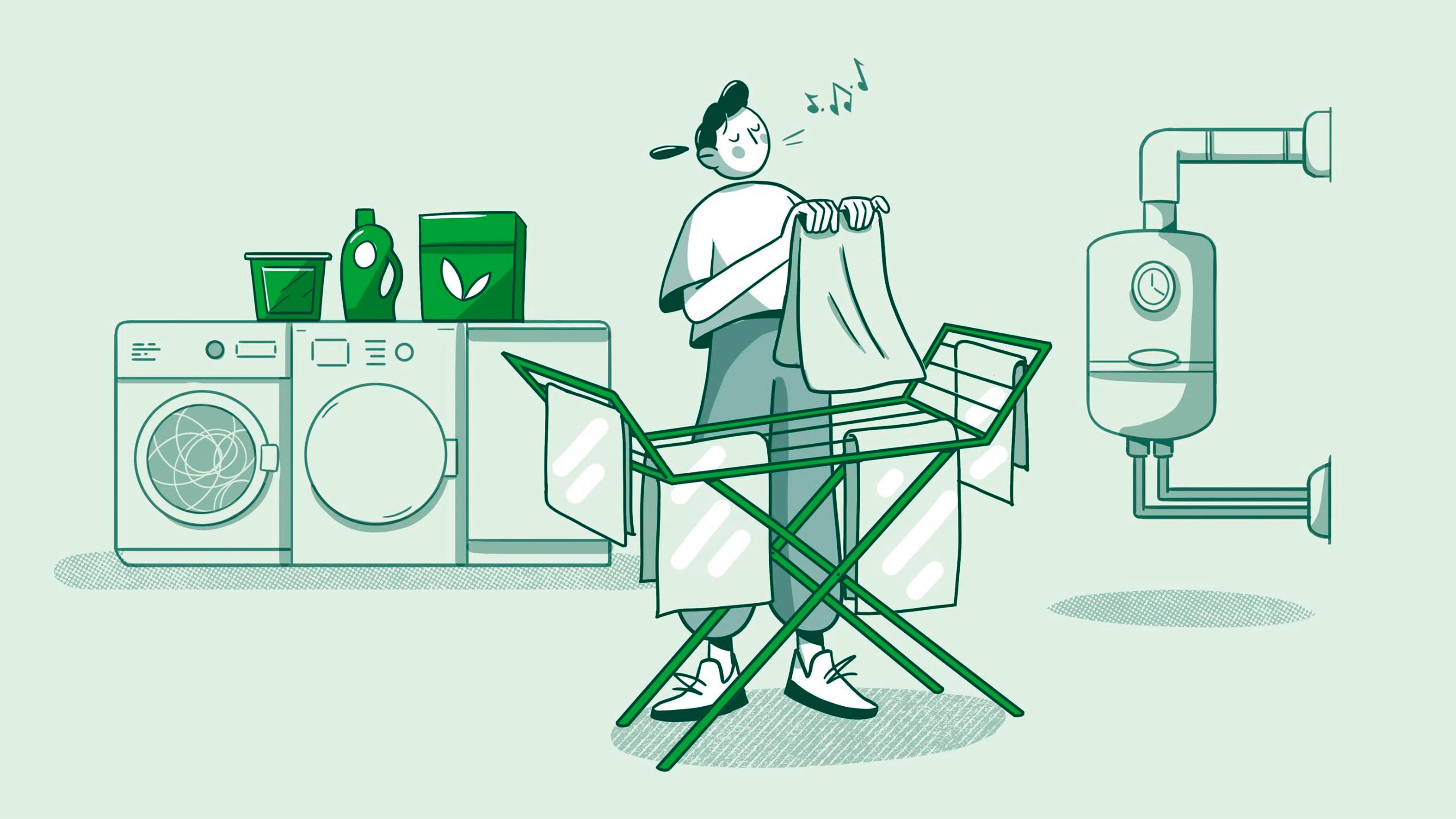 Illustration Waschküche