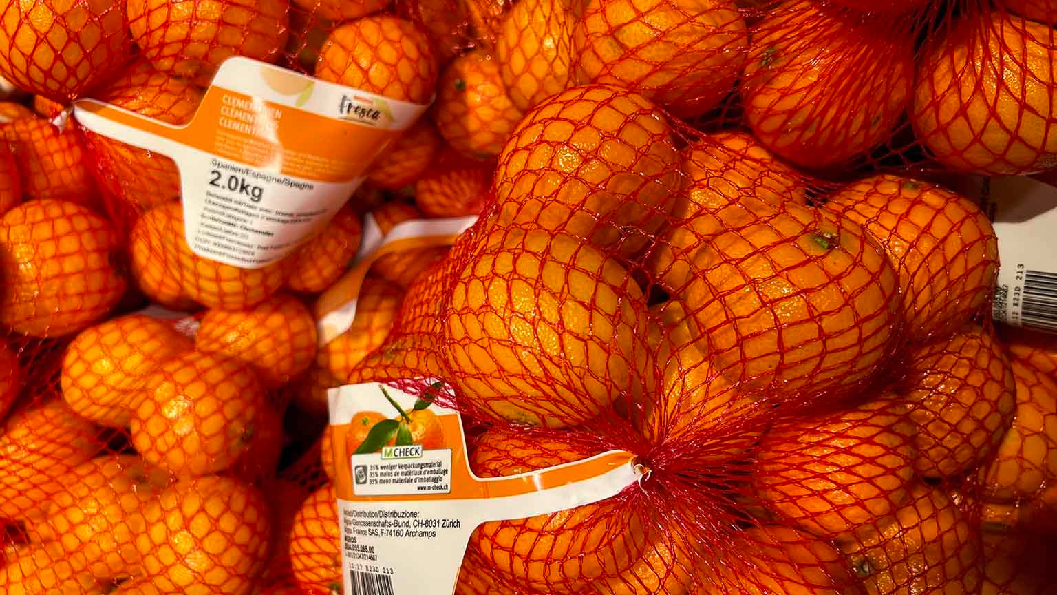 Tante reti con mandarini e clementine