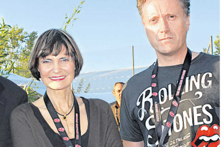 La présidente de la Confédération Micheline Calmy-Rey avec Herbert Bolliger.