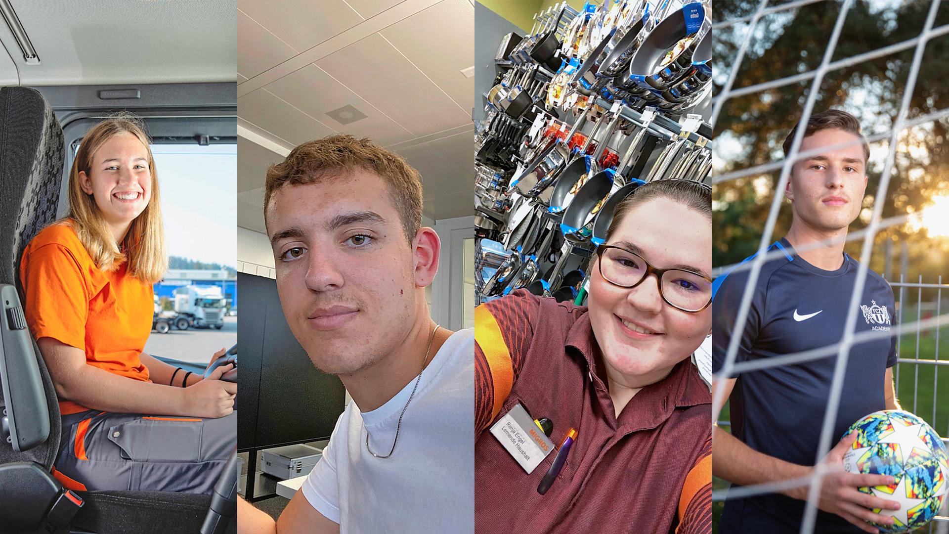 Portraits of the four apprentices