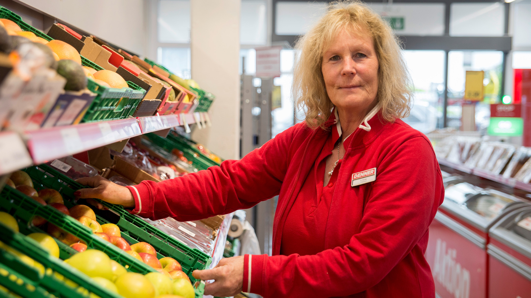 Ruth Stalder dans une filiale Denner à Konolfingen, Berne.