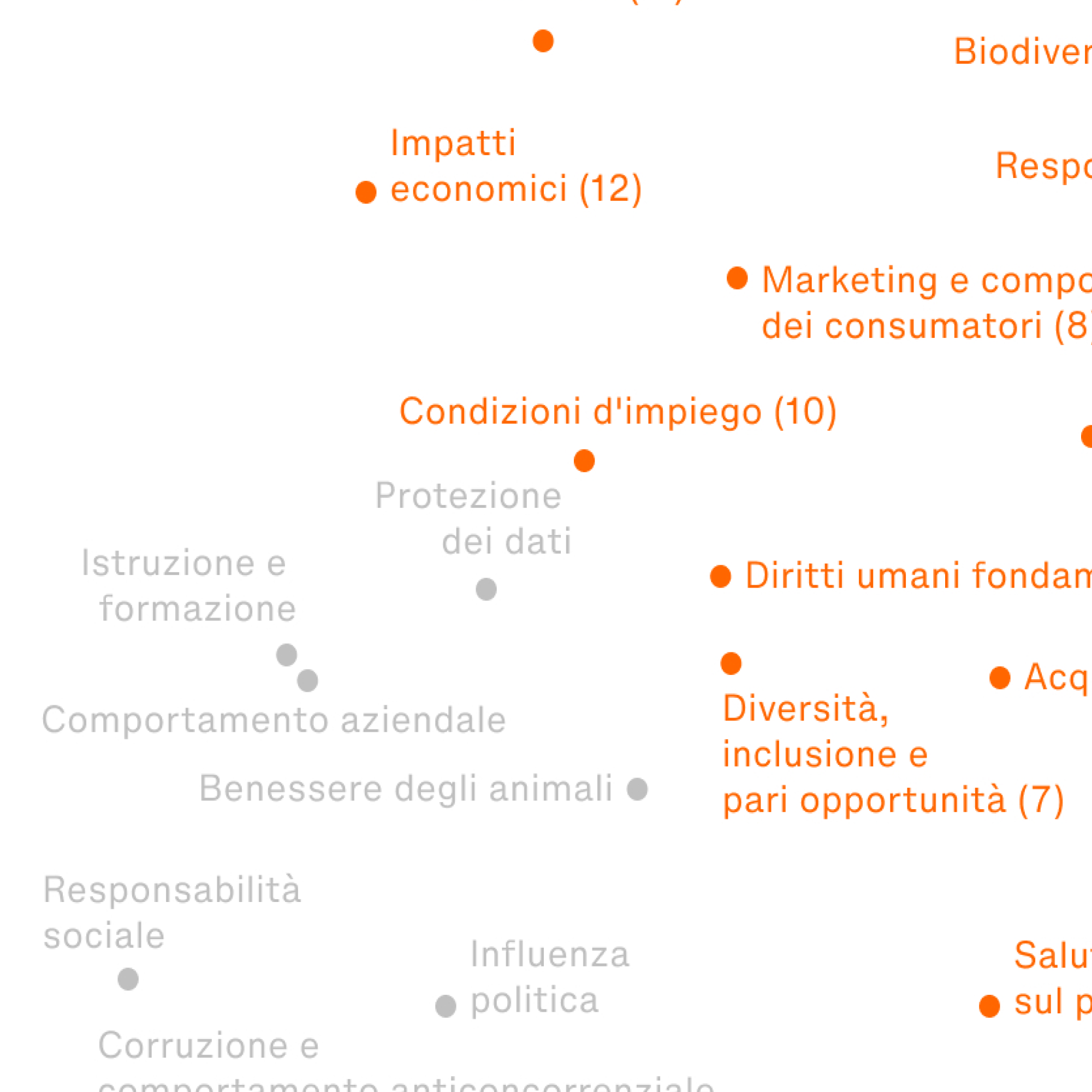 Estratto dall'infografica «Analisi di materialità»