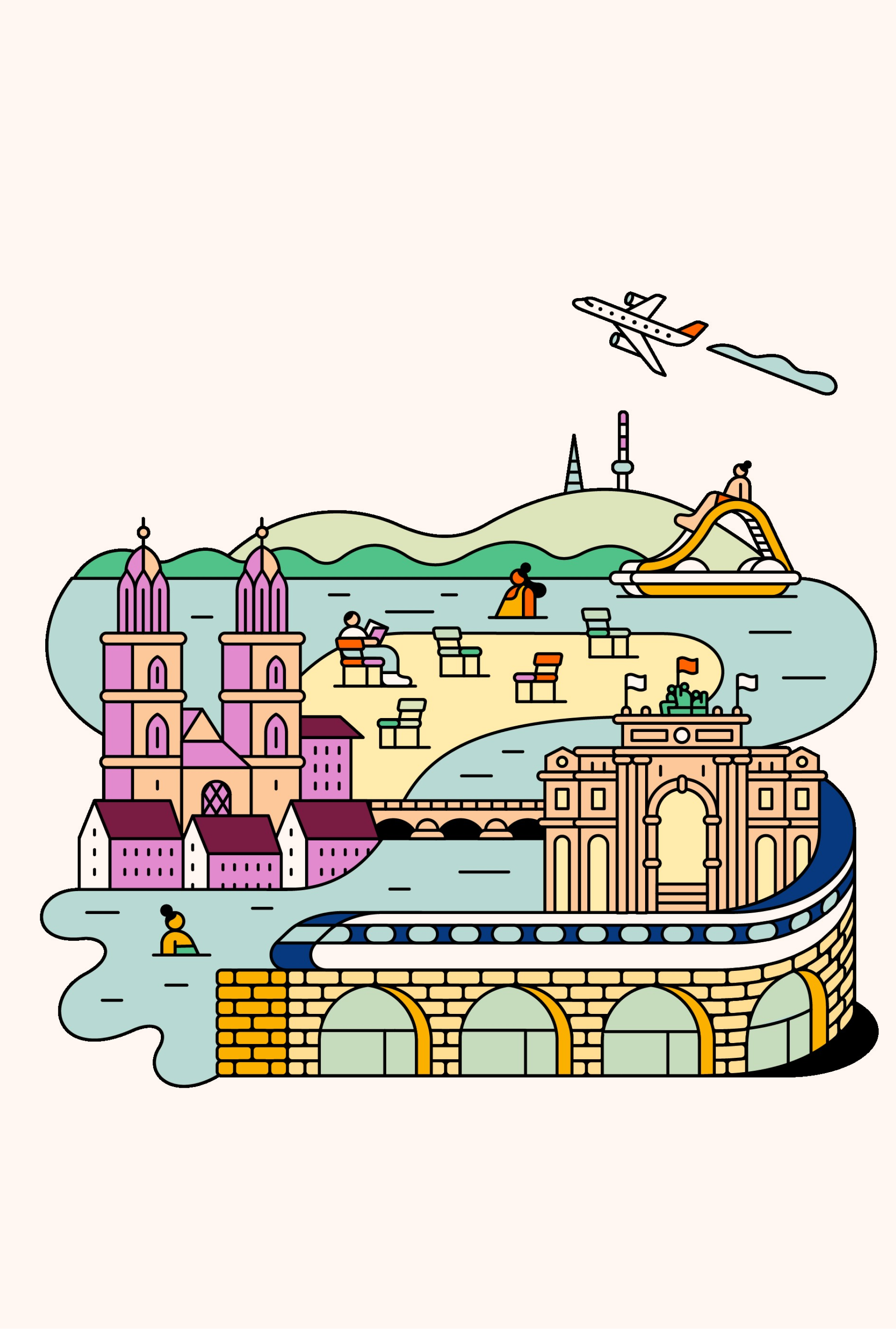 Illustration von Zürich