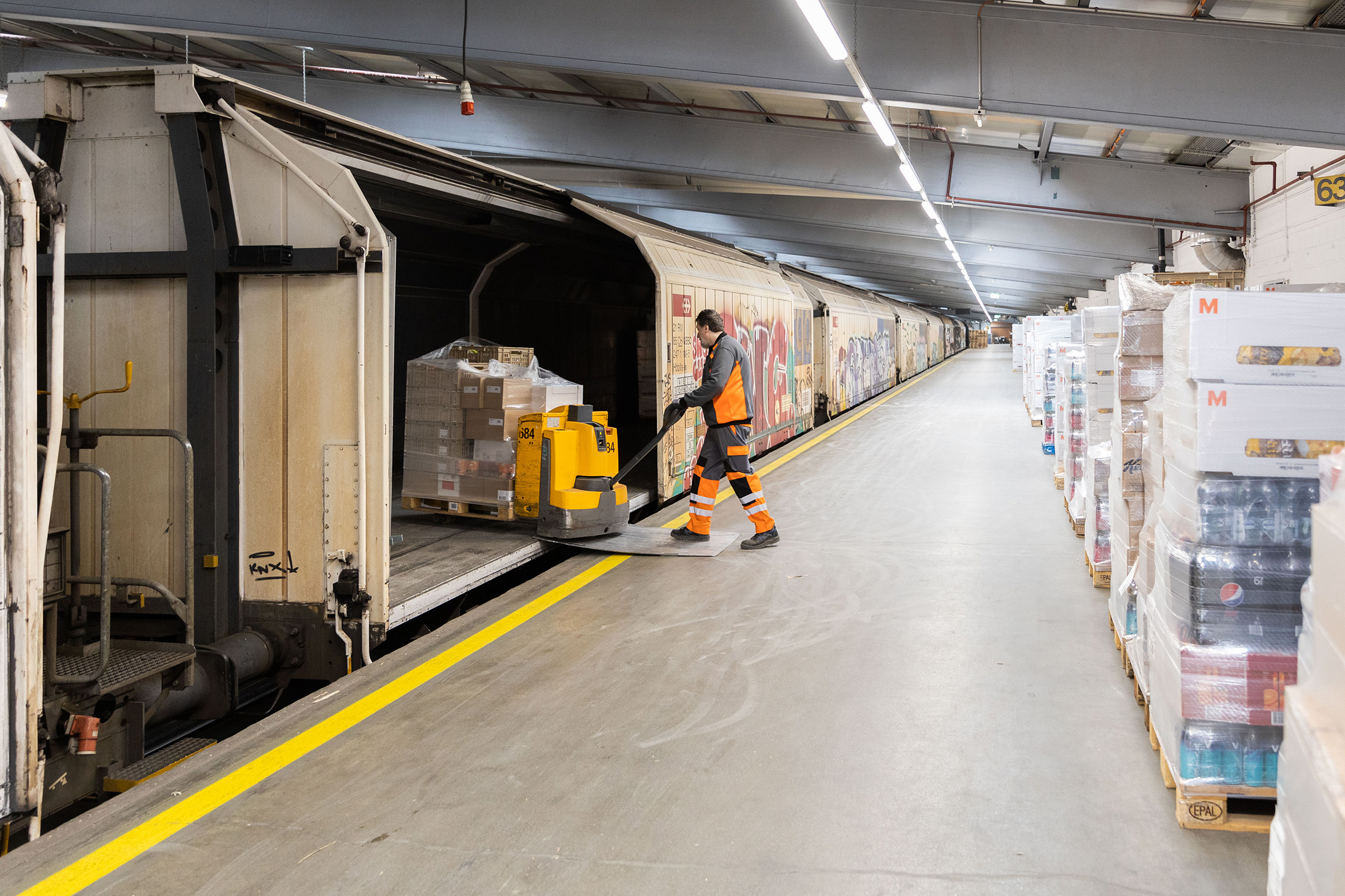 Bahnwagen-Logistik in der Betriebszentrale Migros Zürich