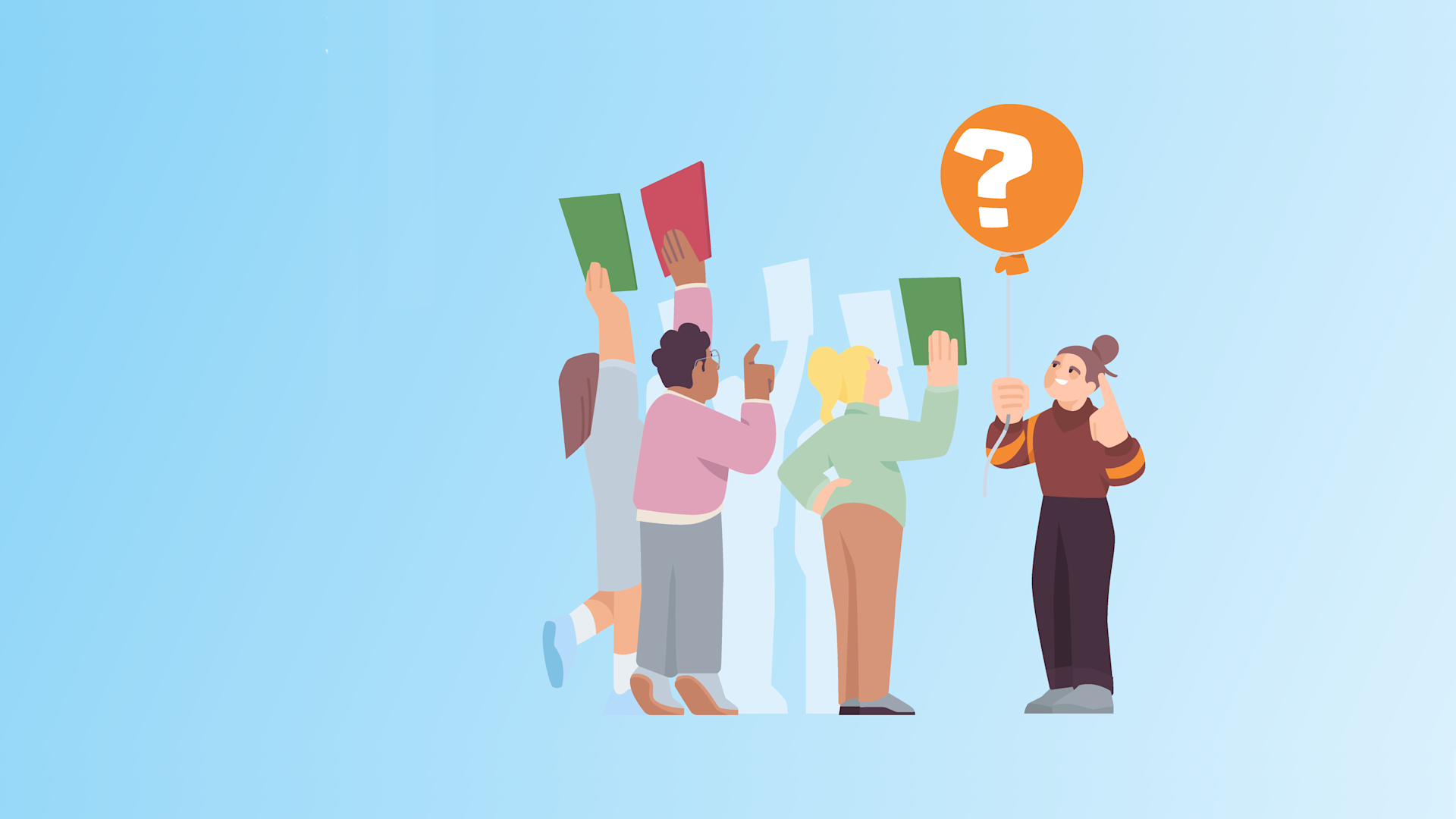 Illustrazione che mostra le persone che votano