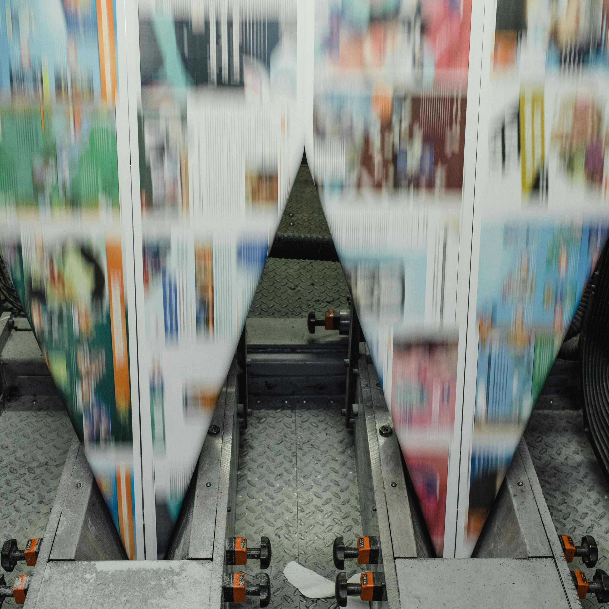 Primo piano di una macchina da stampa