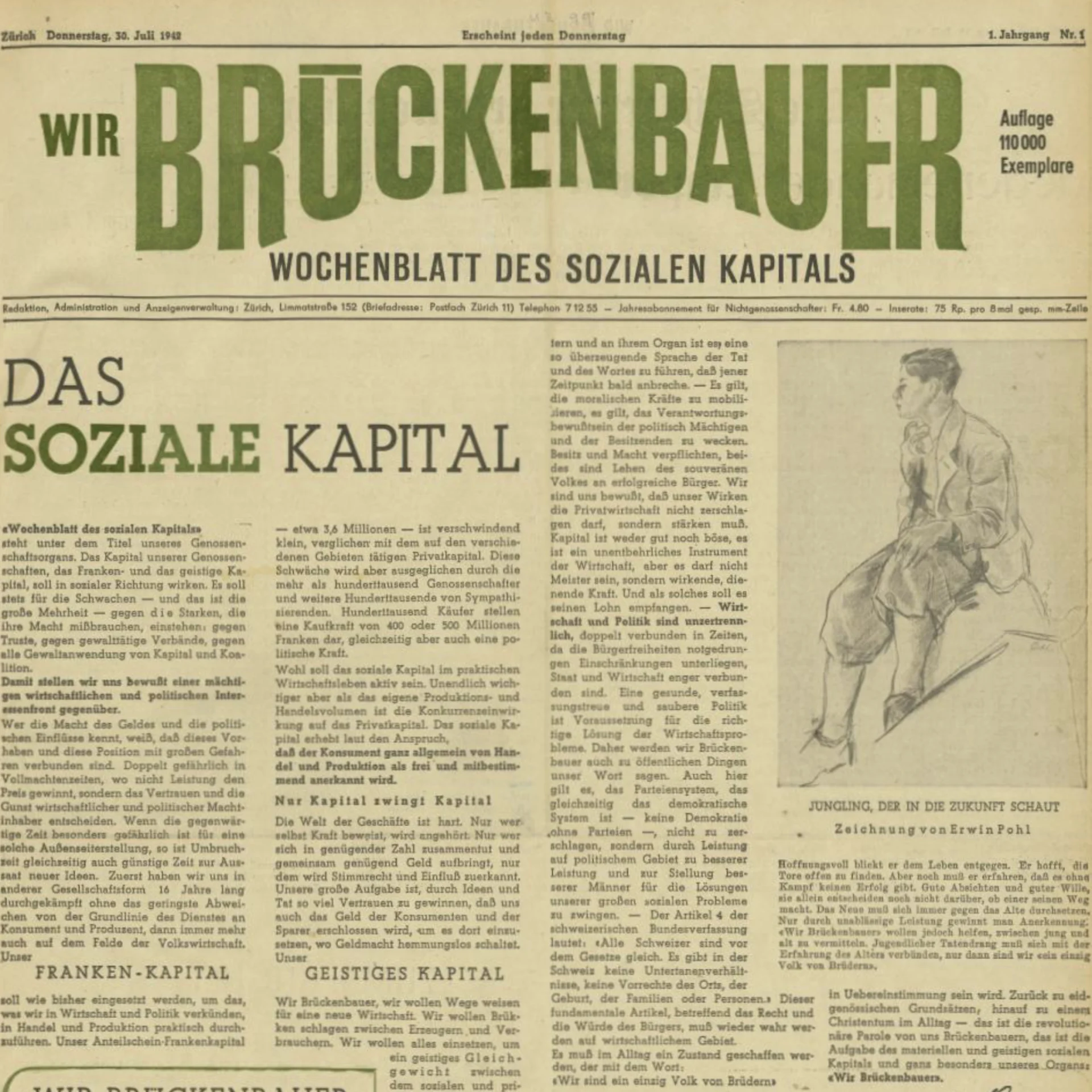 Extrait d'un journal Brückenbauer