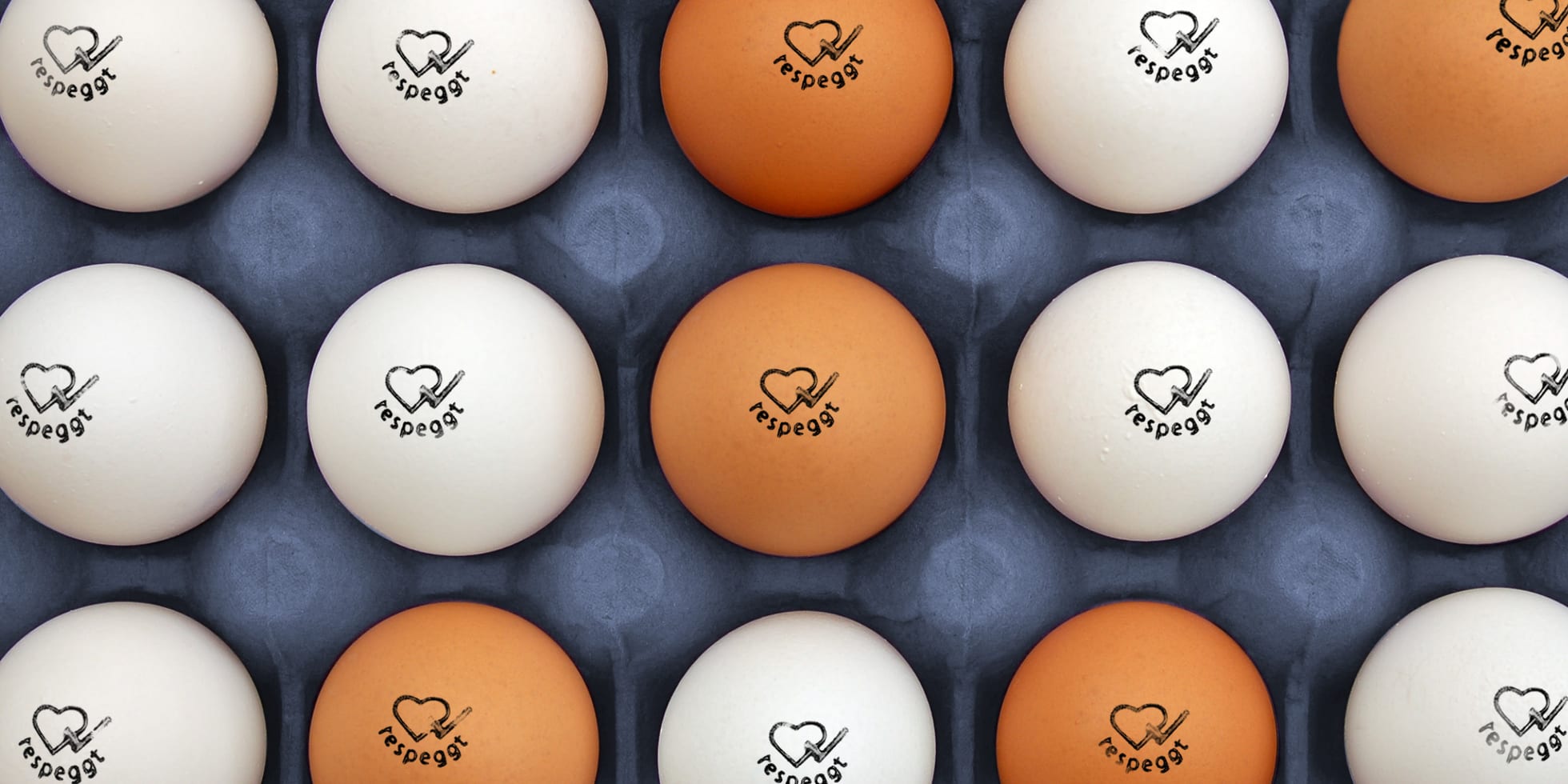Verschiedenfarbene Eier von Respeggt