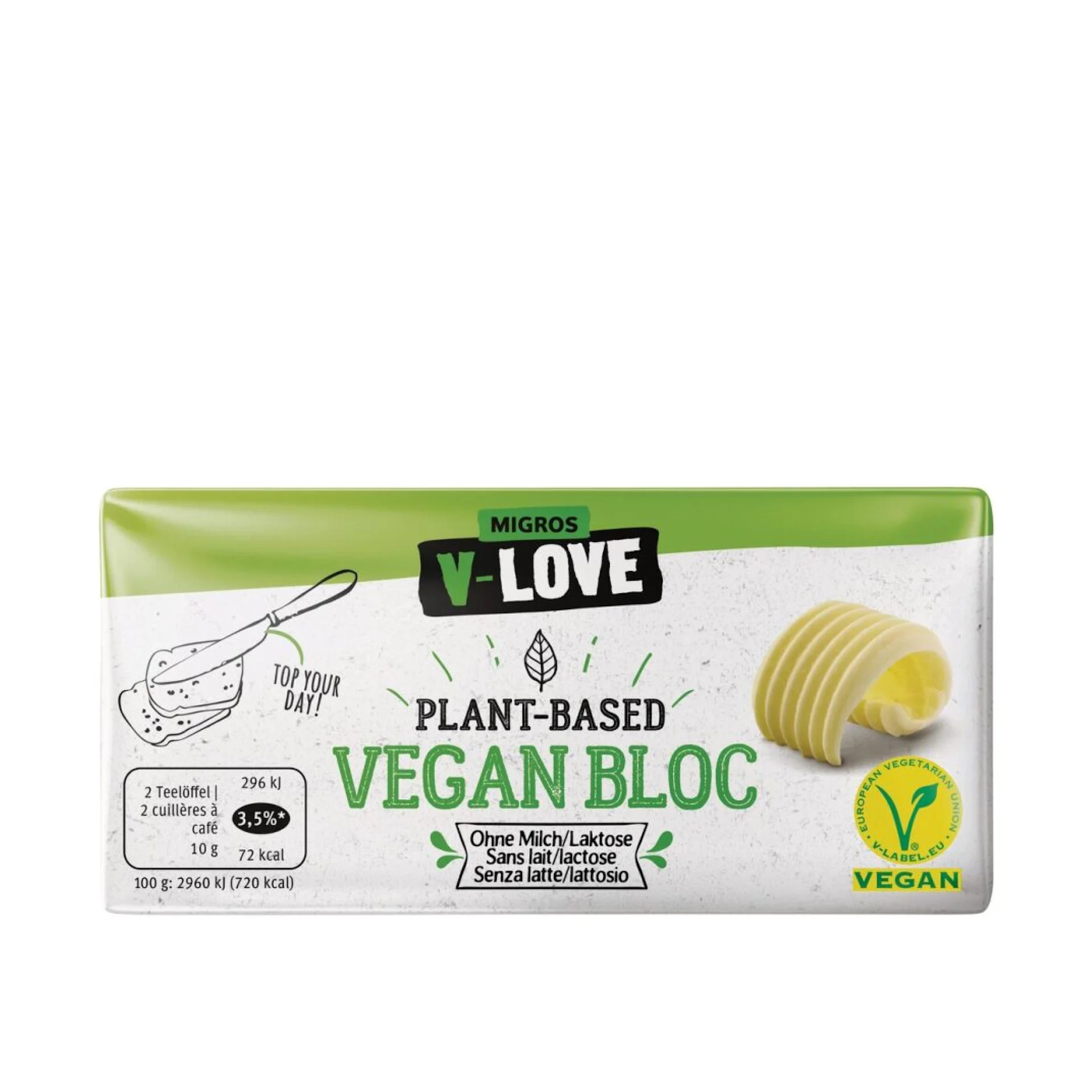 Packshot di un'alternativa al burro.